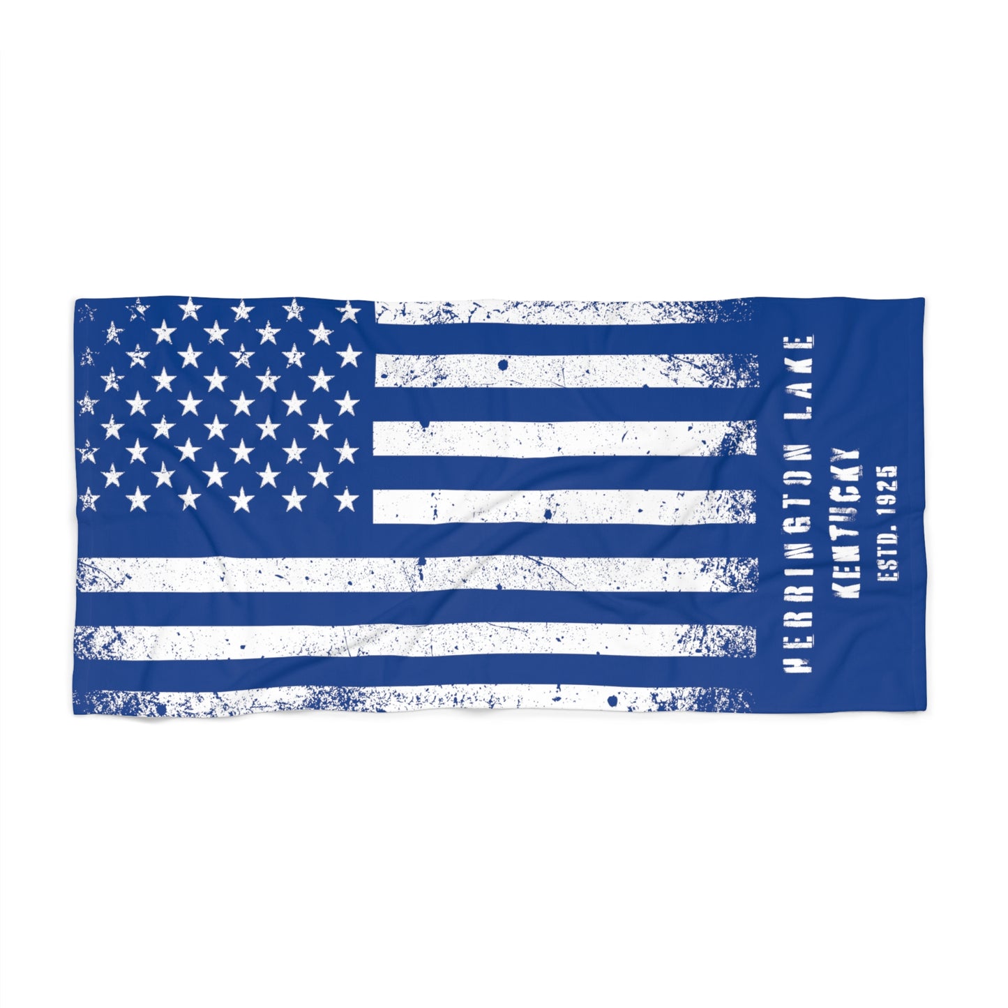"Faded Glory" Herrington Lake Patriots Collection Beach Towel - Dark Blue
