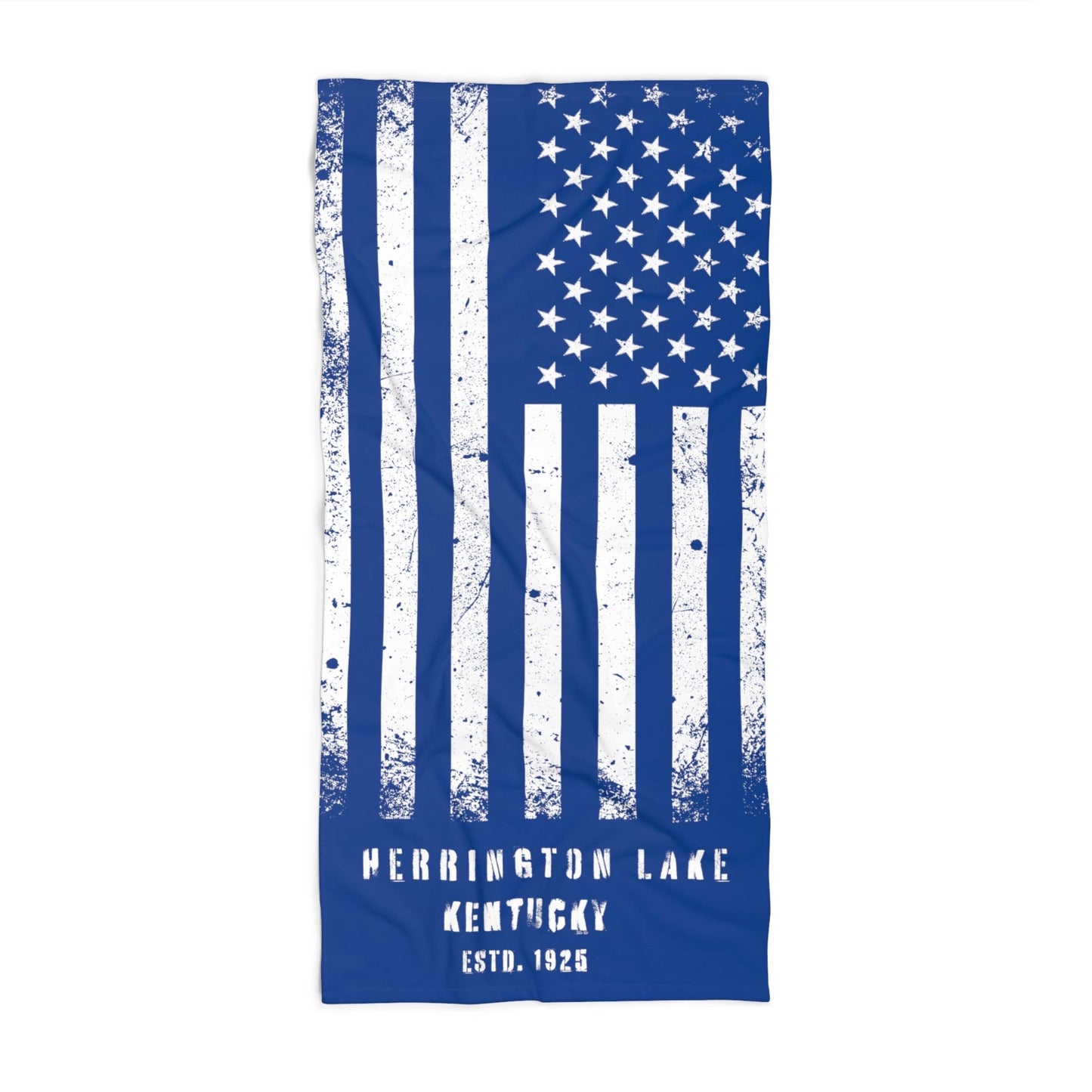 "Faded Glory" Herrington Lake Patriots Collection Beach Towel - Dark Blue