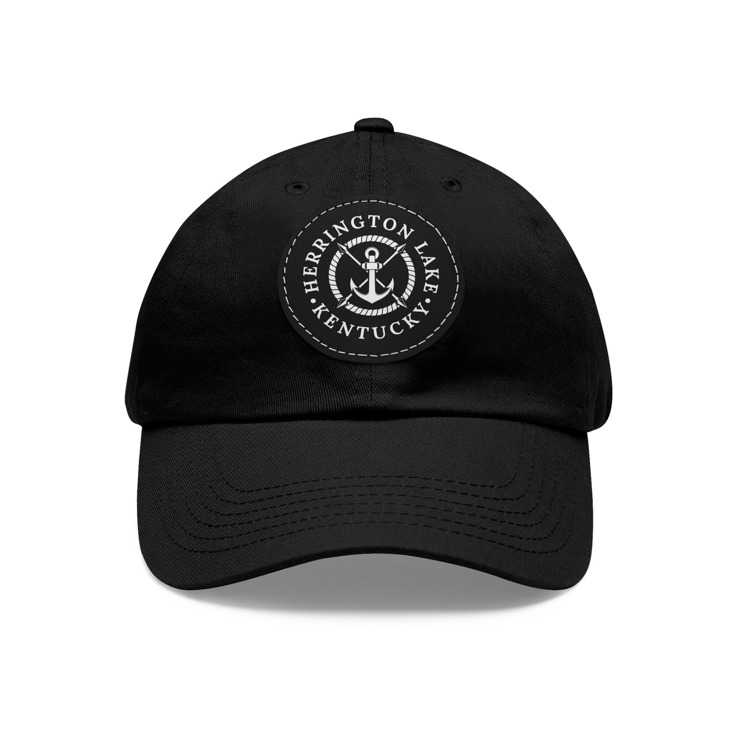 Herrington Lake Nautical Collection Dad Hat with Leather Patch (Round)