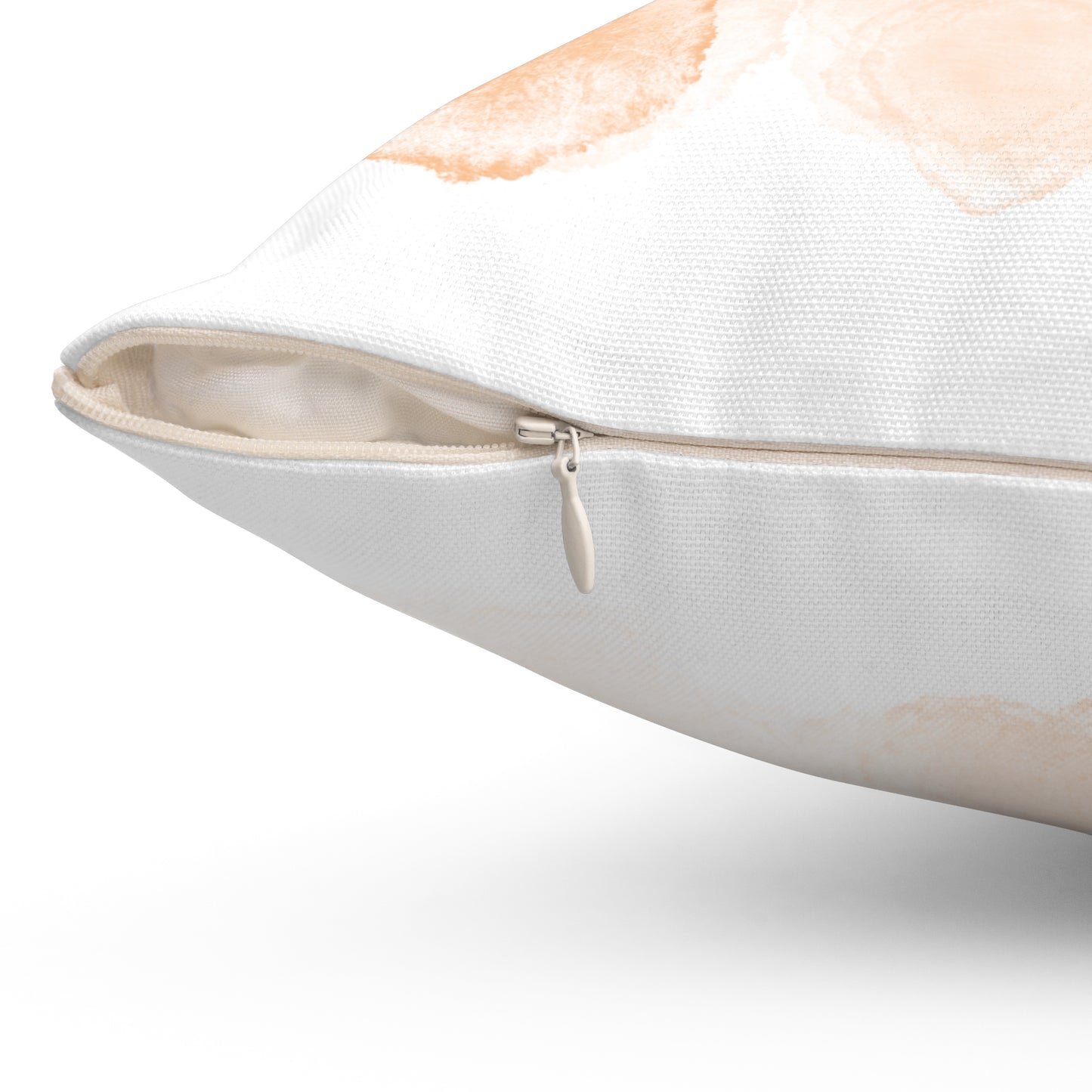 HLKY Collection Rustic Pumpkin Spun Polyester Square Accent Pillow (White)