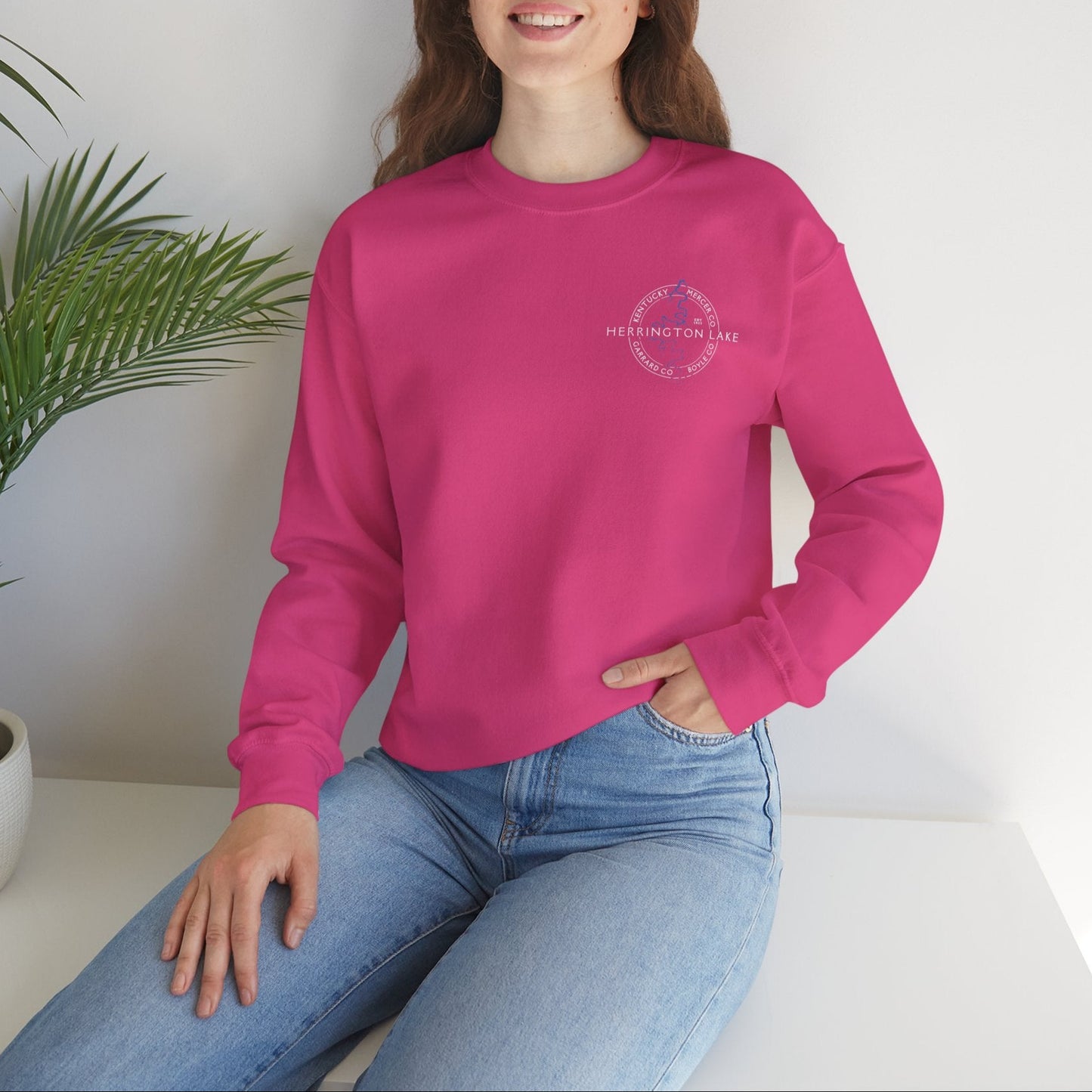 "The Classic" Herrington Lake and County Double-Sided Print Unisex Heavy Blend™ Crewneck Sweatshirt