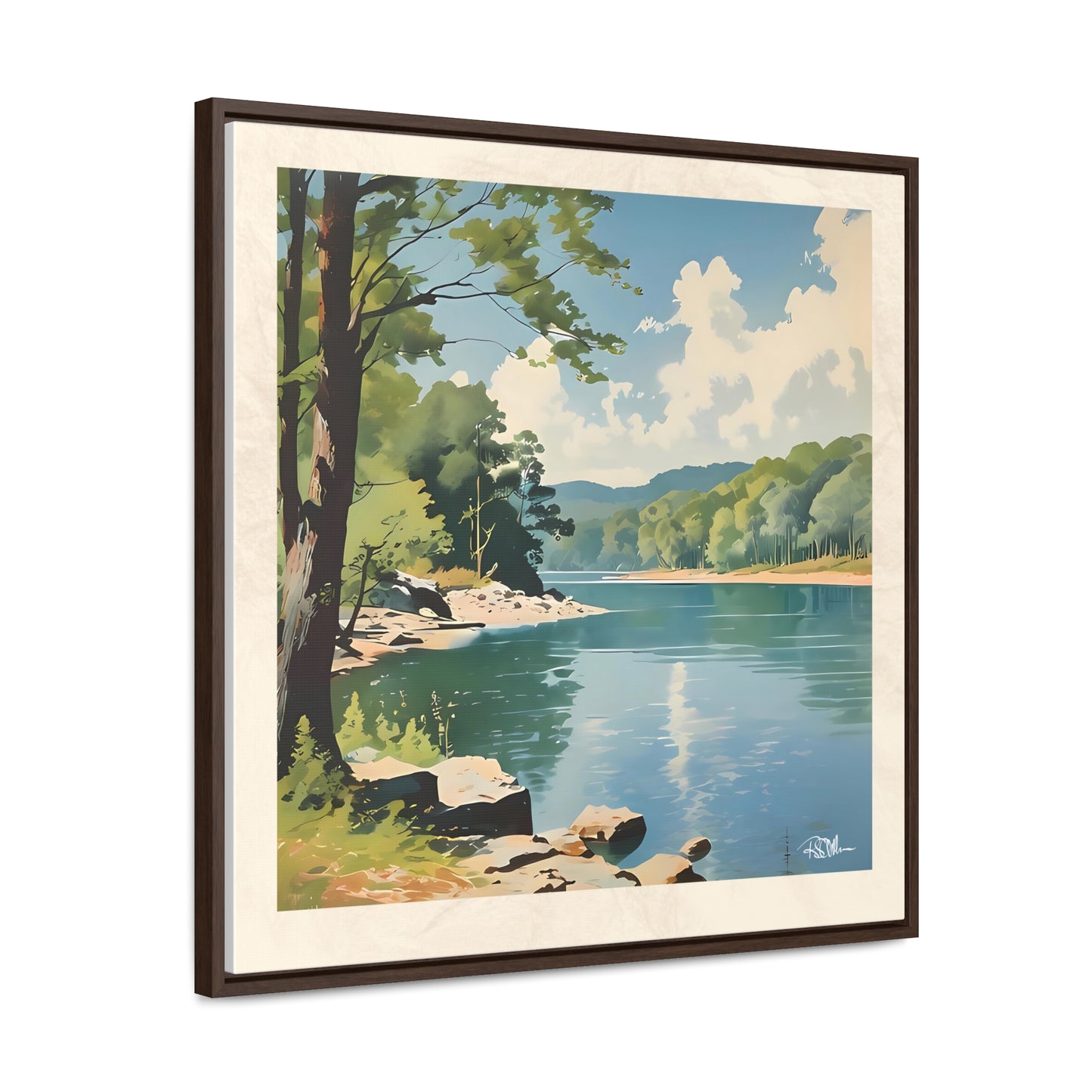"Afternoon in the Cove" Gallery Canvas Wrap with Poplar Wood Frame