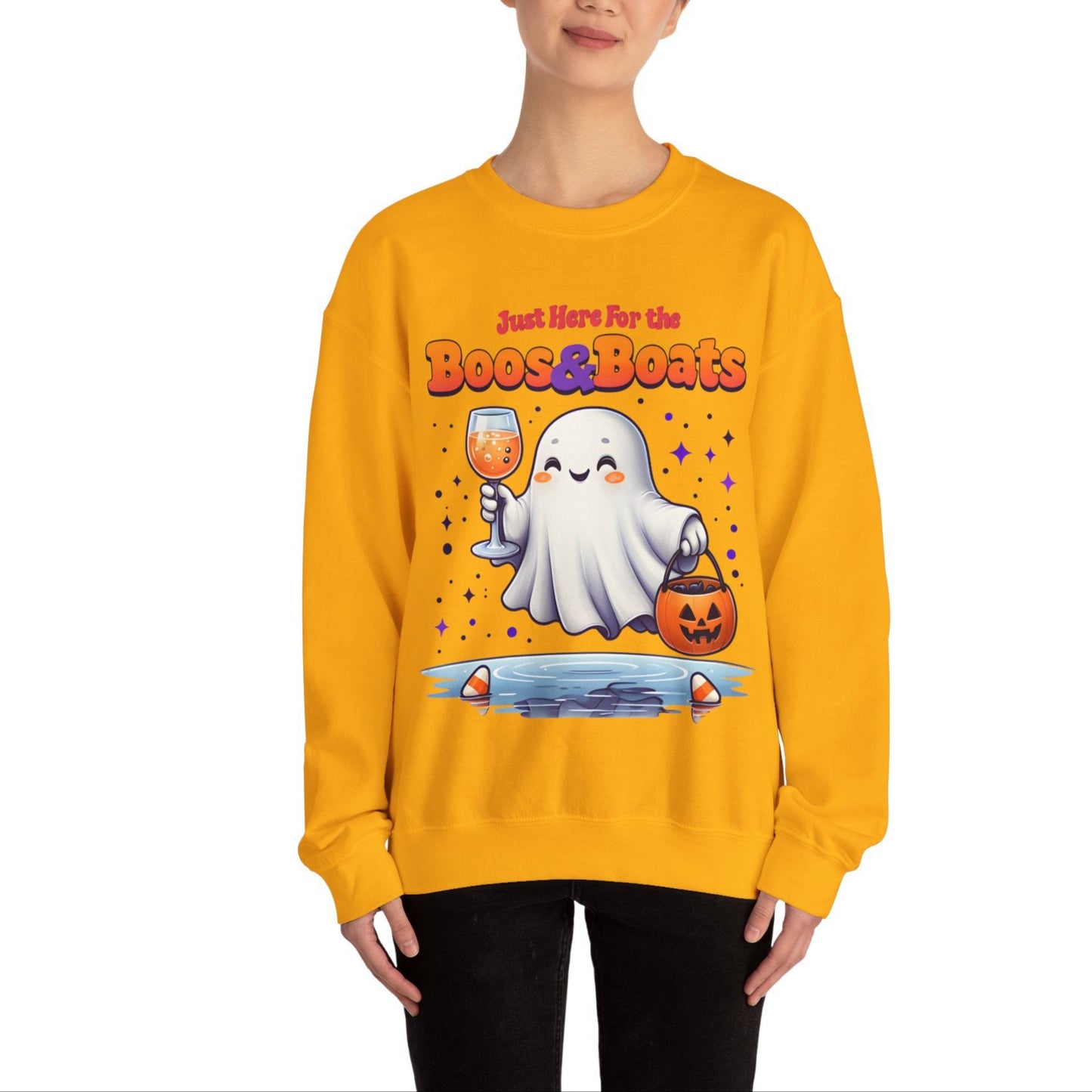 "Just Here For The Booze & Boats" Heavy Blend™ Crewneck Sweatshirt