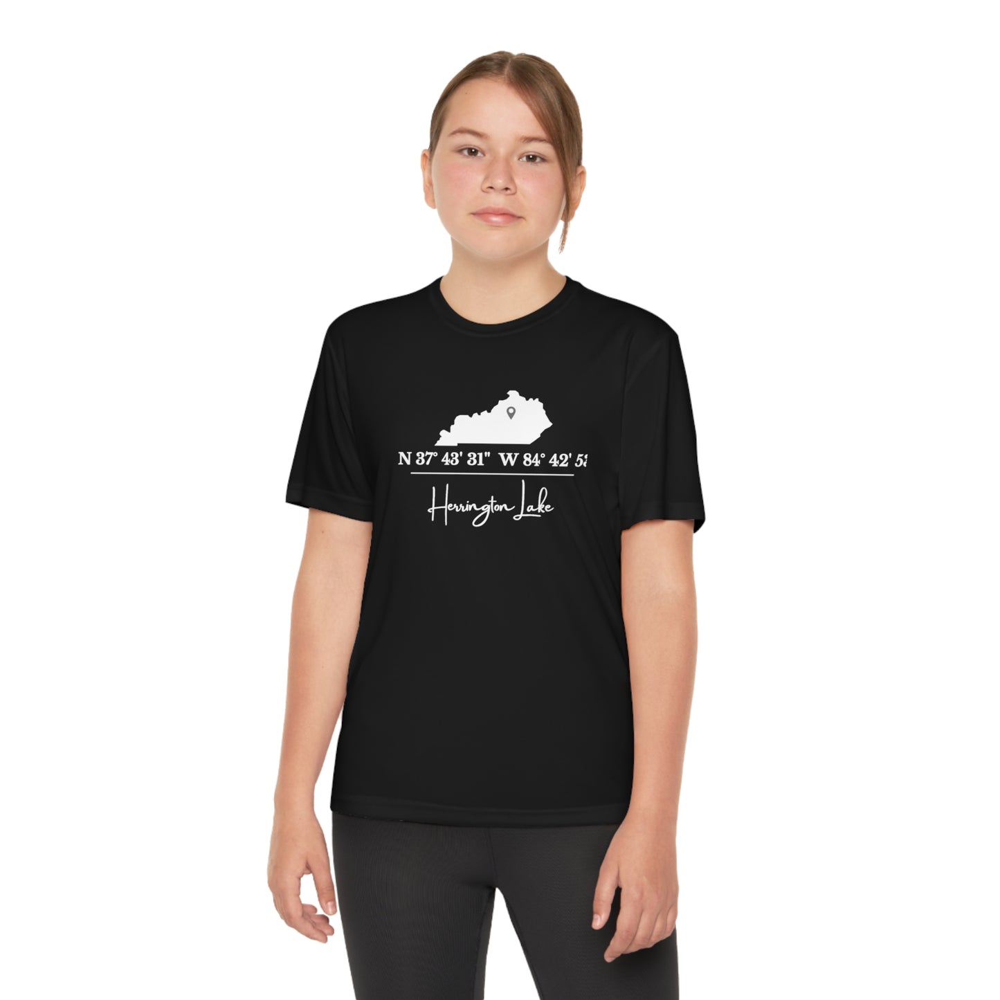 Herrington Lake Coordinates Youth Moisture Wicking Competitor Tee