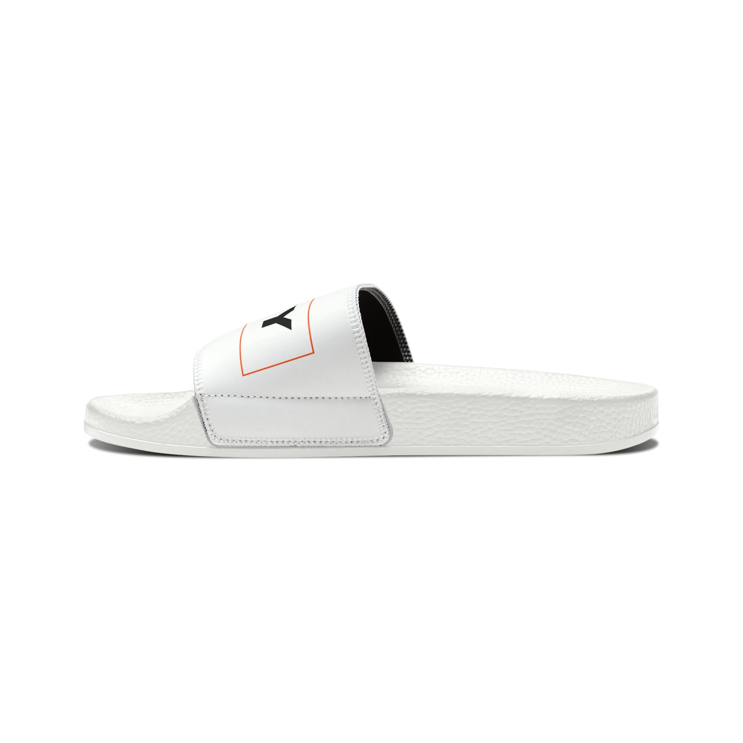 Men's HLKY Logo Slide Sandals, White