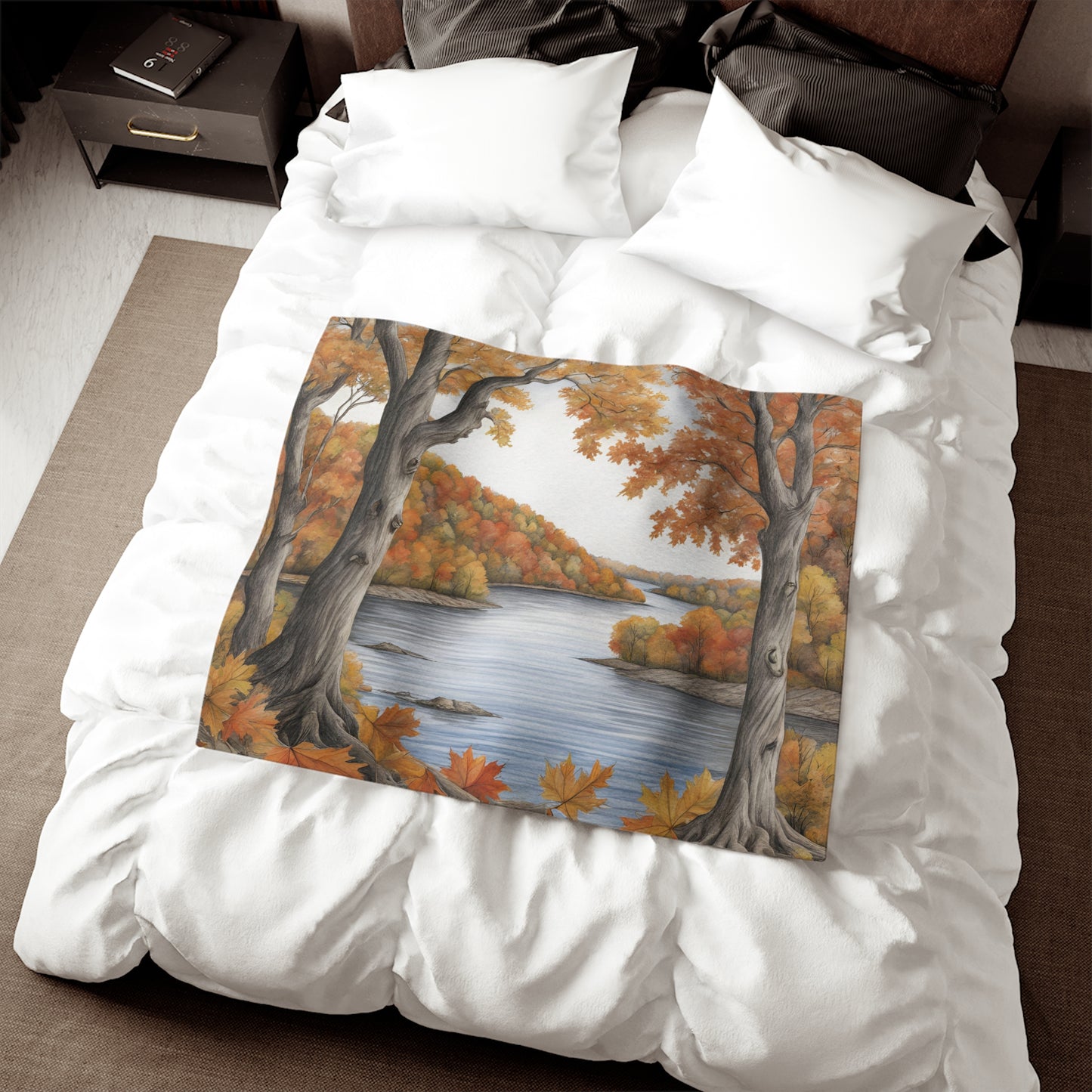 "Fall On Herrington LakeScape - 1" Sweatshirt Blanket