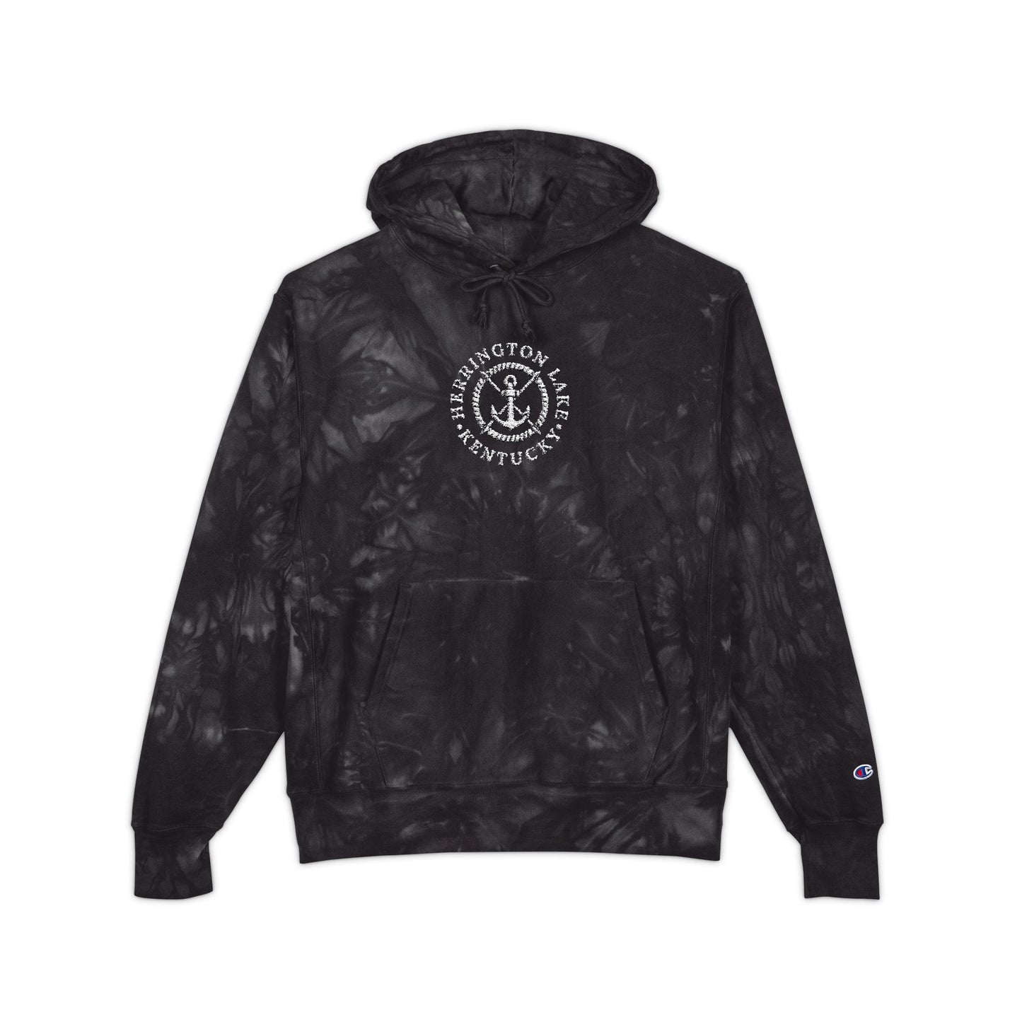 Embroidered Herrington Lake Nautical Collection Unisex Champion® Tie-Dye Hoodie
