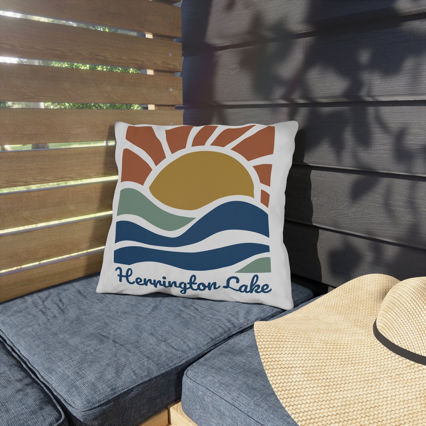 "Sunrise Serenity" Herrington Lake Reversible Outdoor Pillows