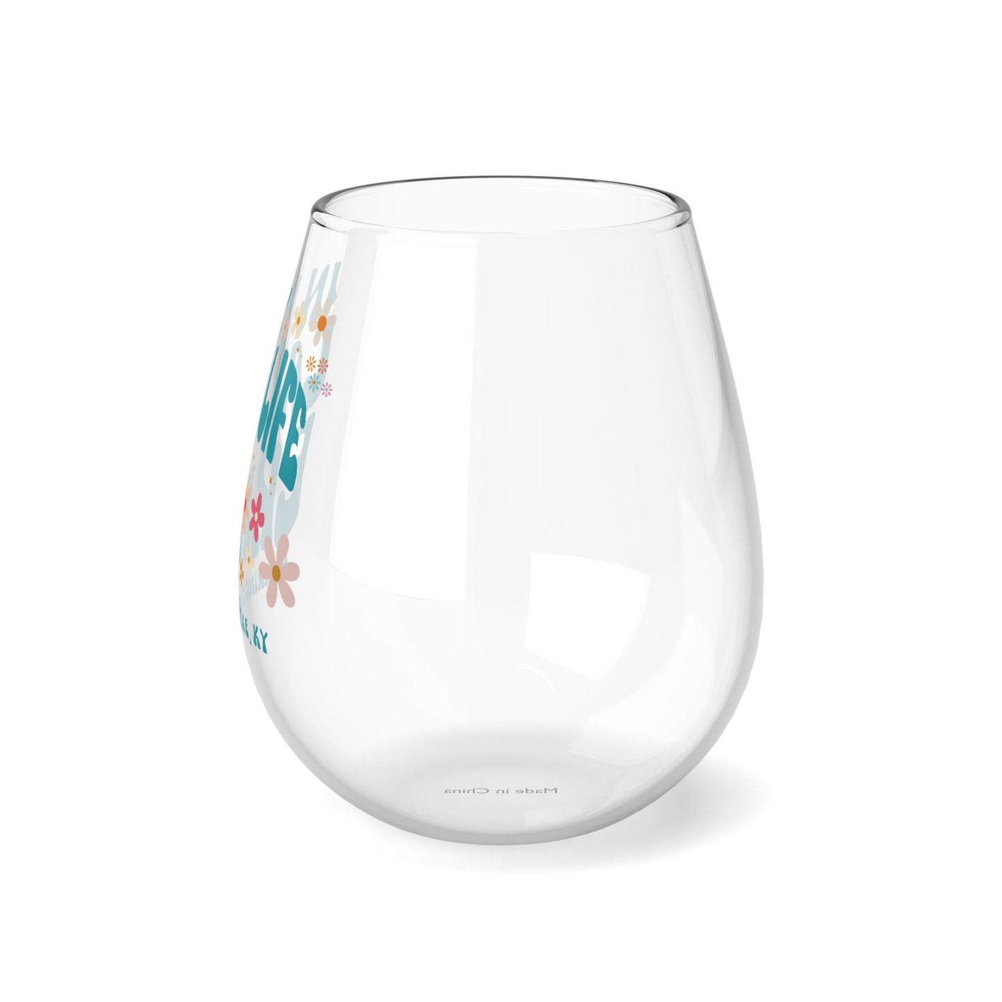 "In My Lake Life Era" Stemless Wine Glass, 11.75oz