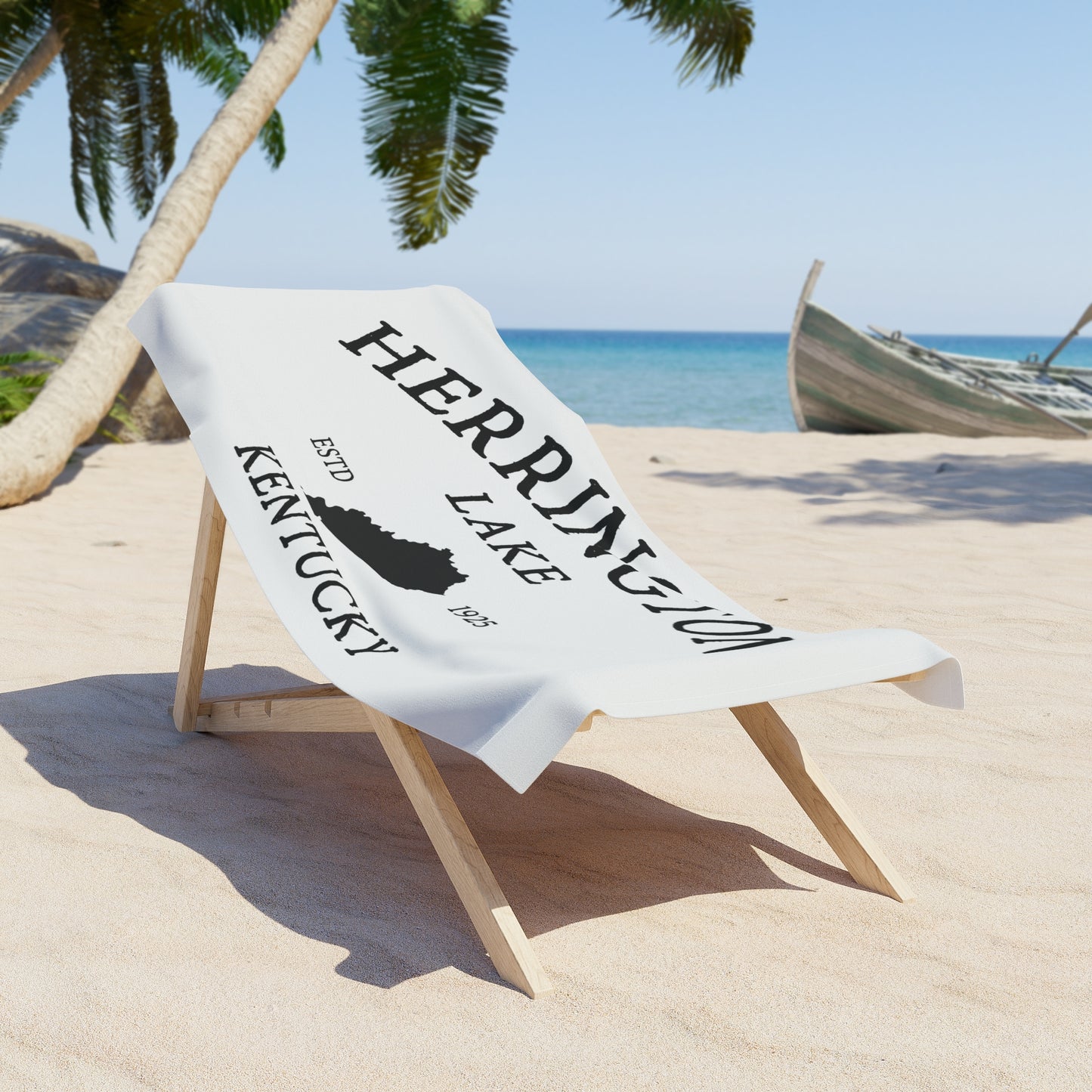 "Simply Herrington" Beach Towel (White)