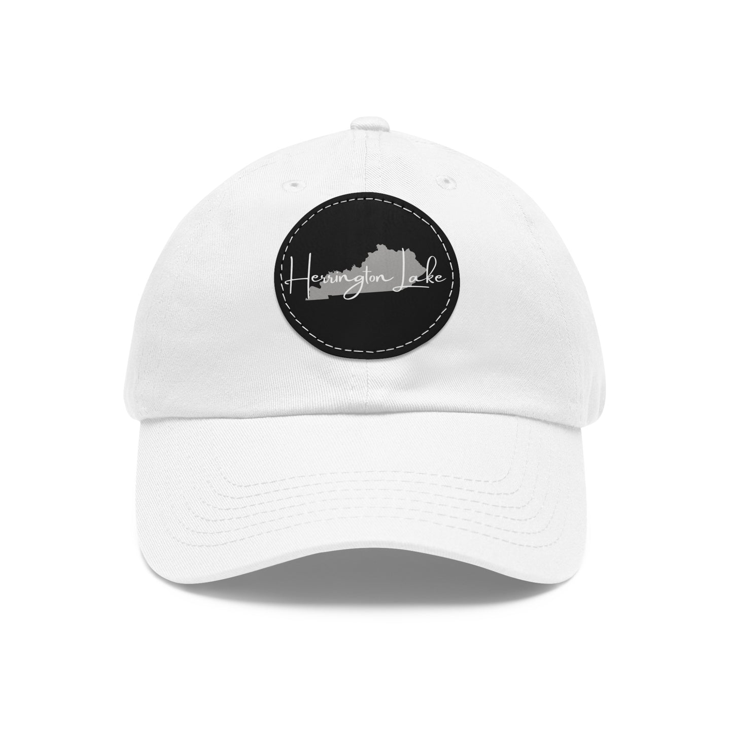 Herrington Lake Signature Collection Dad Hat with Leather Patch (Round)