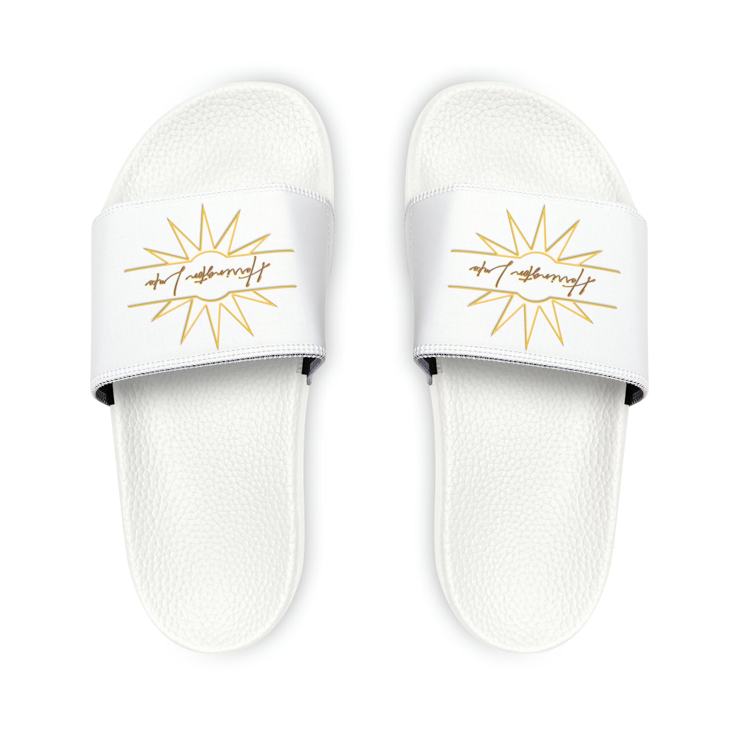 Youth HLKY Sunburst Slide Sandals, White