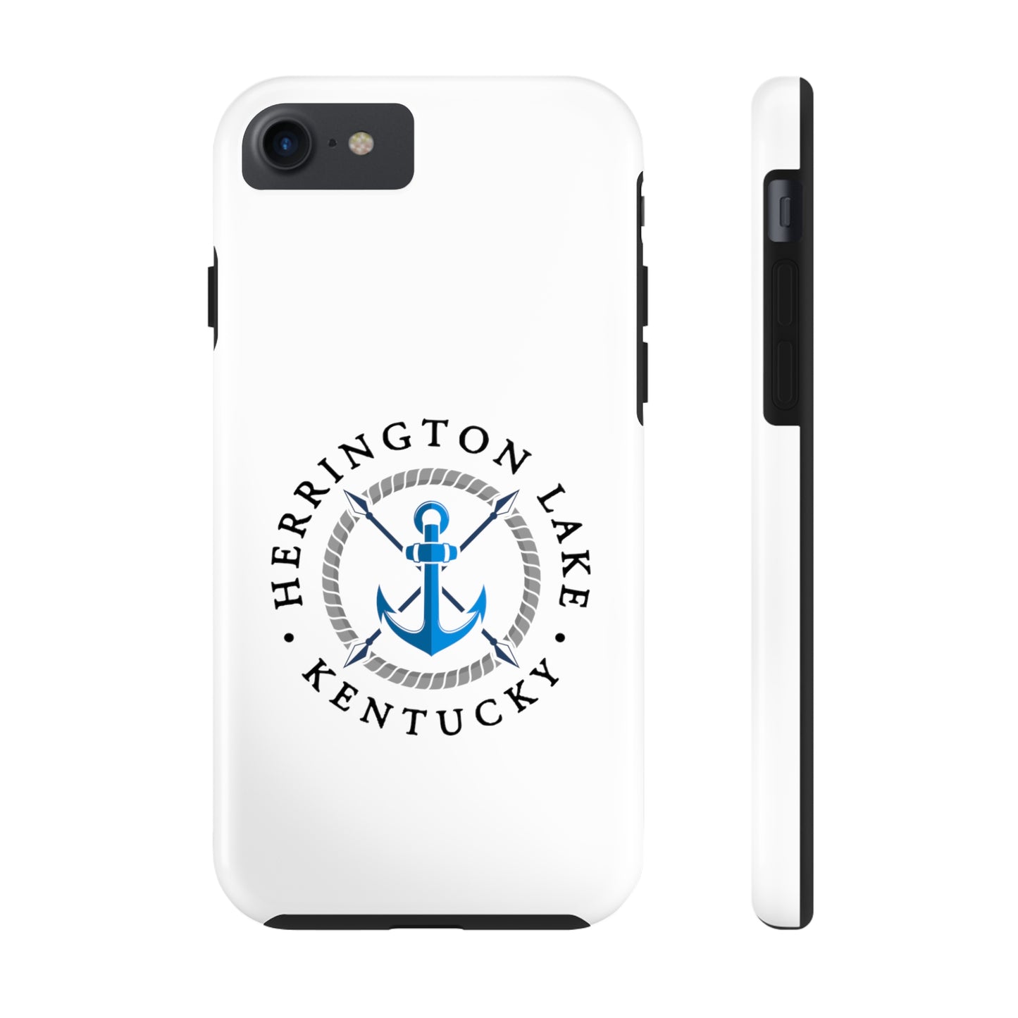 Herrington Lake Nautical Tough Phone Cases, White