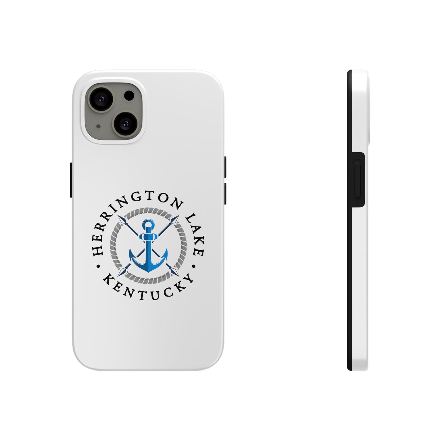 Herrington Lake Nautical Tough Phone Cases, White