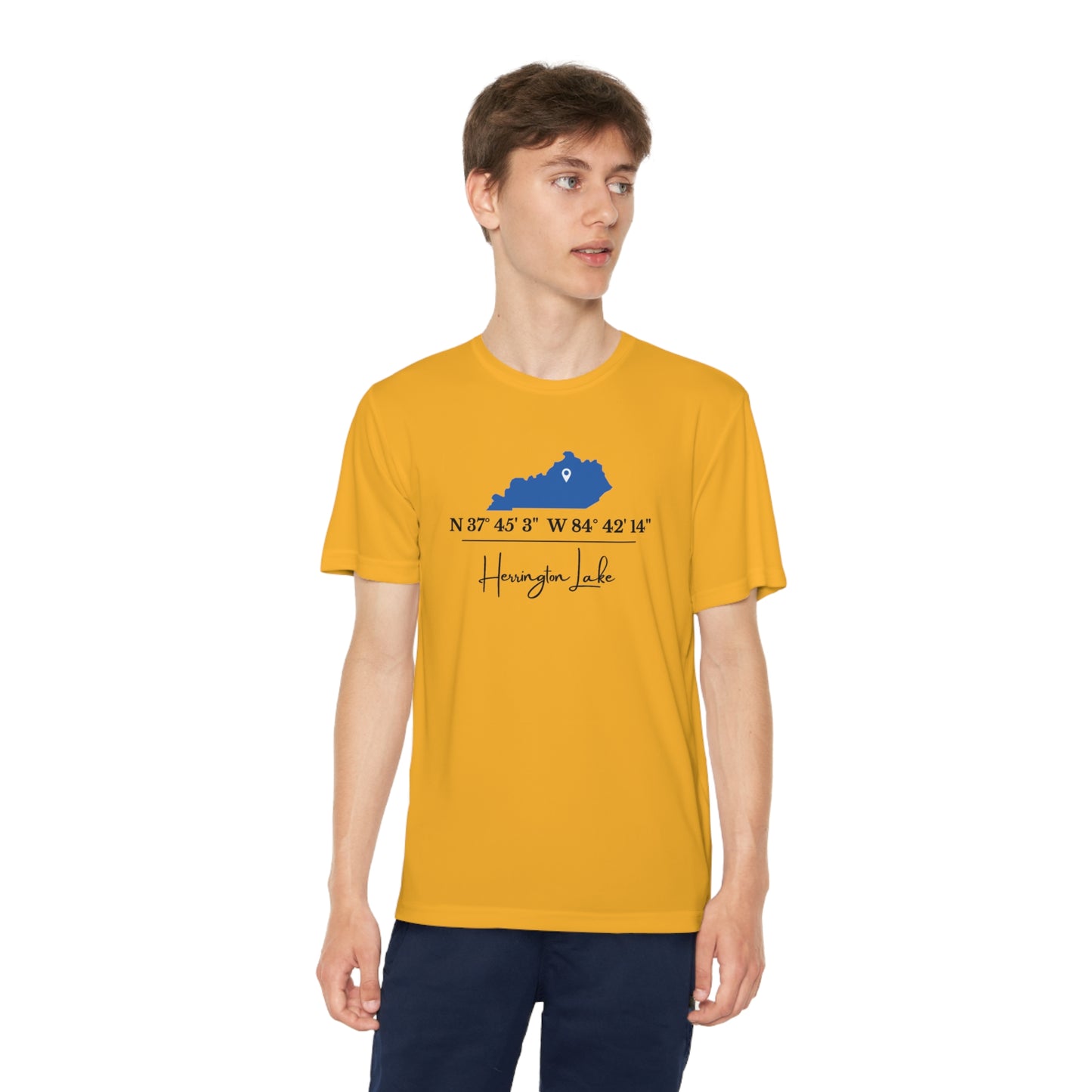 Herrington Lake Coordinates Youth Moisture Wicking Competitor Tee