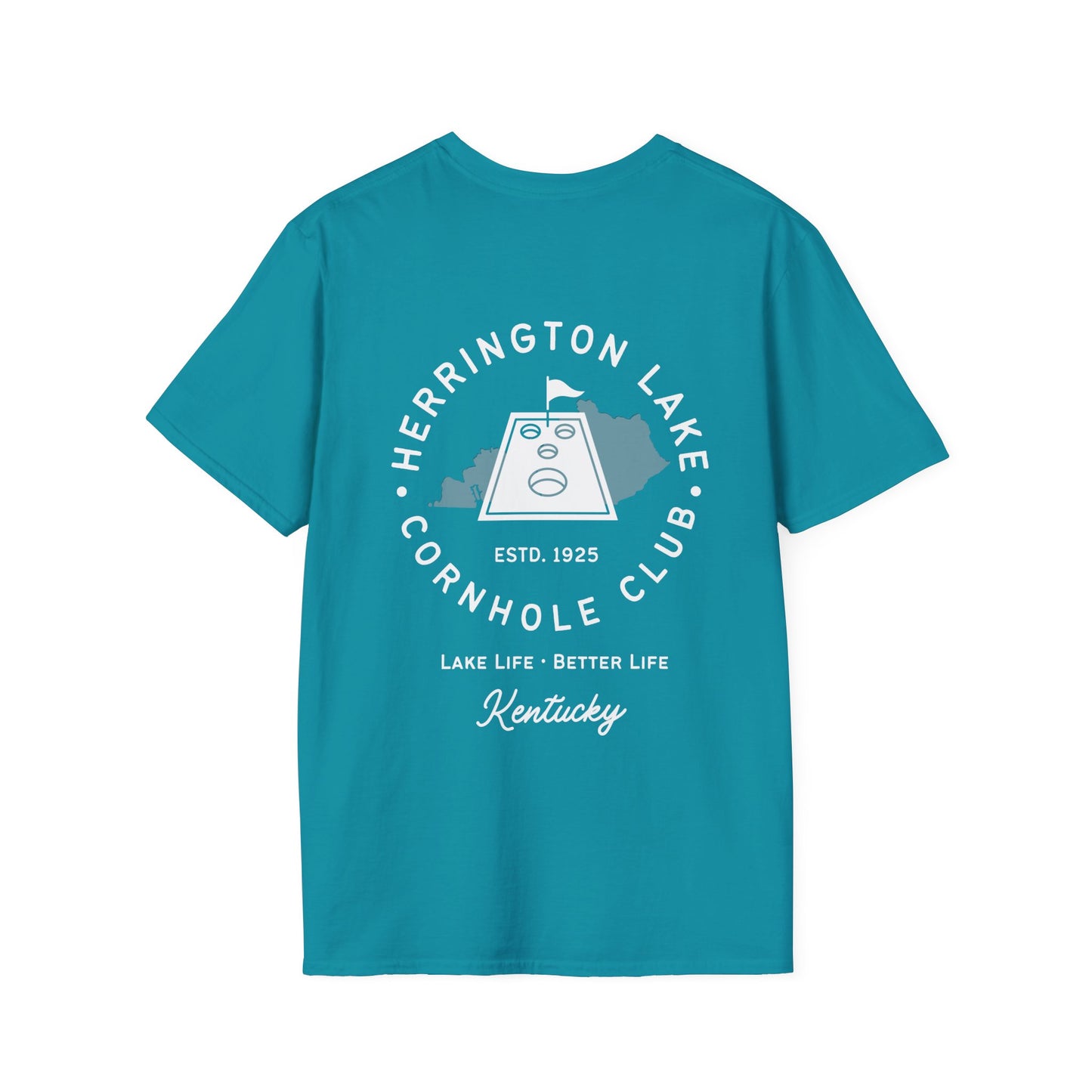 HLKY Cornhole Club Soft Ringspun Cotton Double-Sided Tee