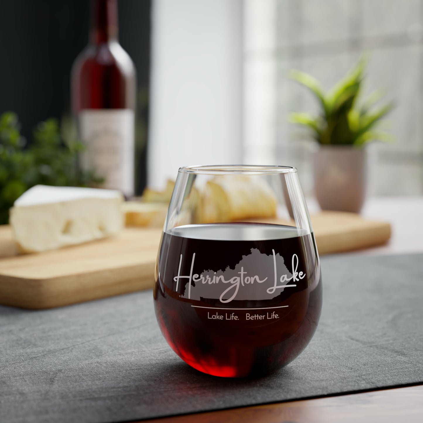 Herrington Lake Signature Stemless Wine Glass, 11.75oz (White/Grey)