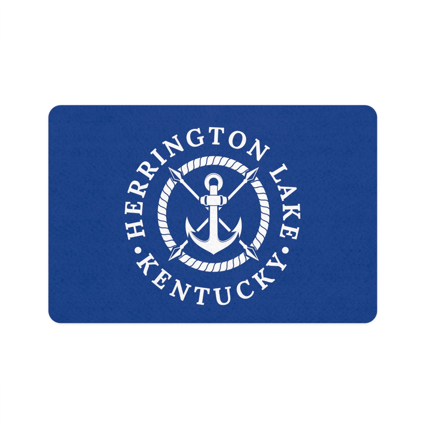 Herrington Lake Nautical Pet Food Mat, Blue