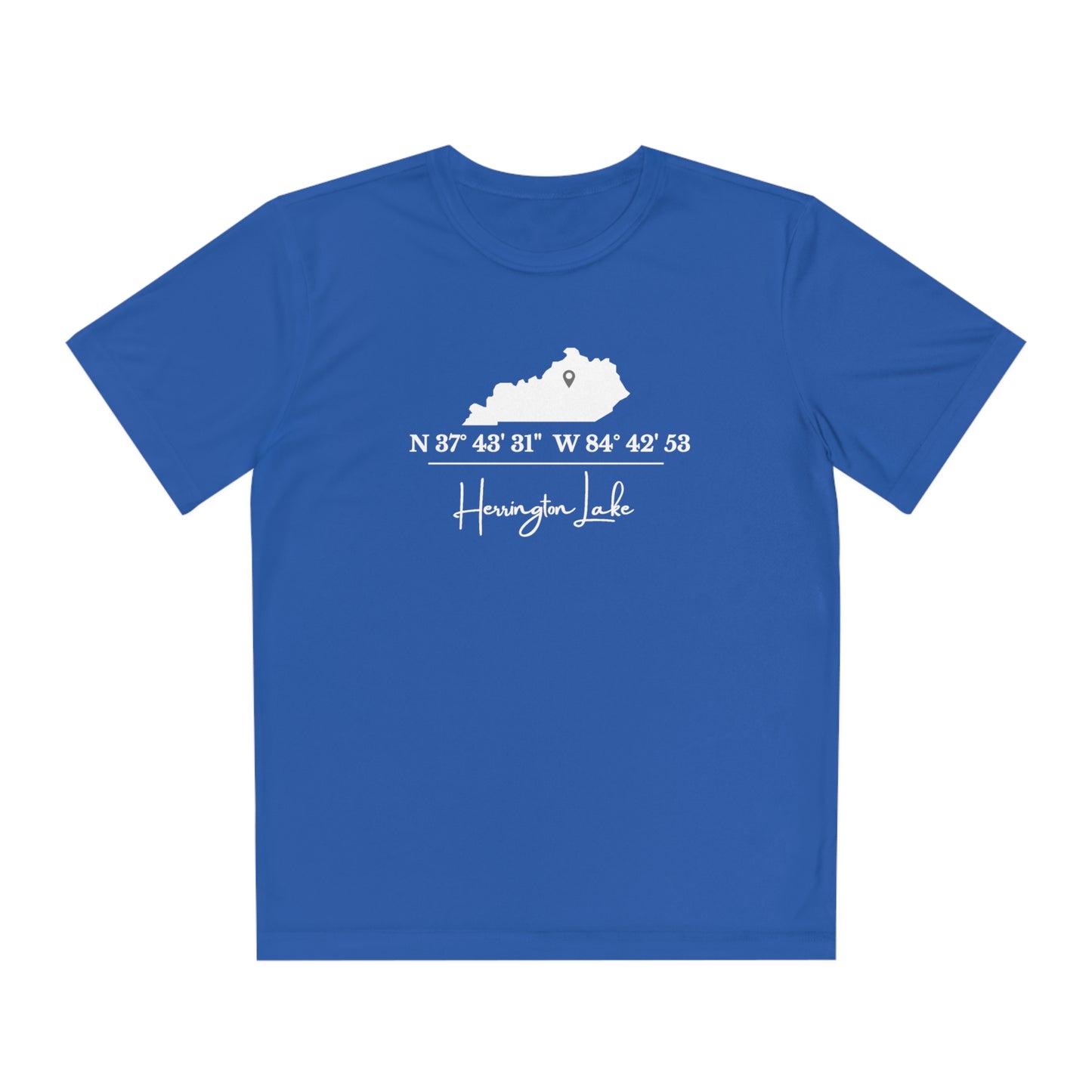 Herrington Lake Coordinates Youth Moisture Wicking Competitor Tee