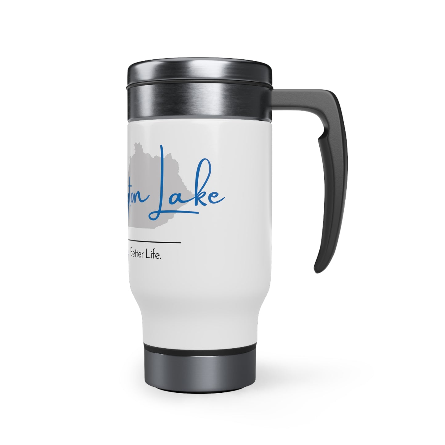 Herrington Lake Signature Collection Stainless Steel Travel Mug with Handle, 14oz