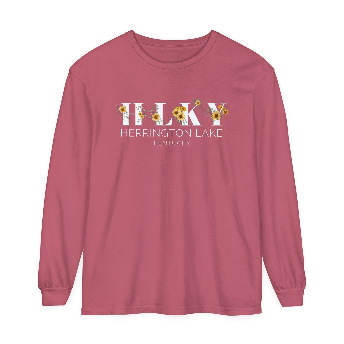 HLKY Collection Sunflowers Garment-Dyed Comfort Colors™ Long Sleeve T-Shirt