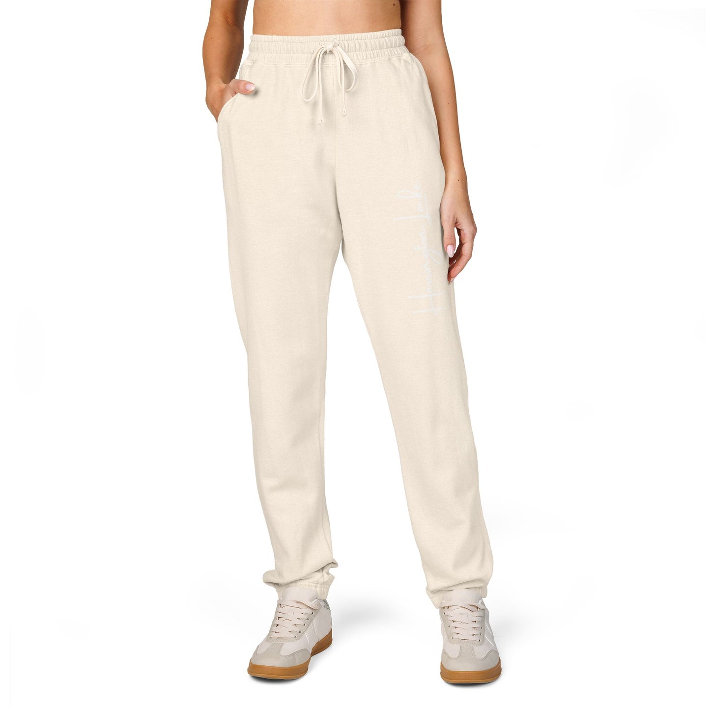 Herrington Lake Script Logo Unisex Garment-Dyed Fleece Sweatpants