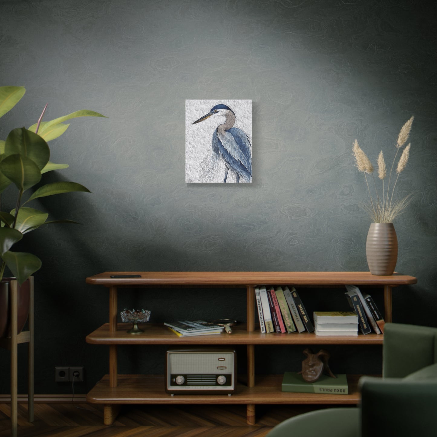 "Icon of Herrington: The Blue Heron" Digital Print on Matte Canvas, Stretched, 1.25"