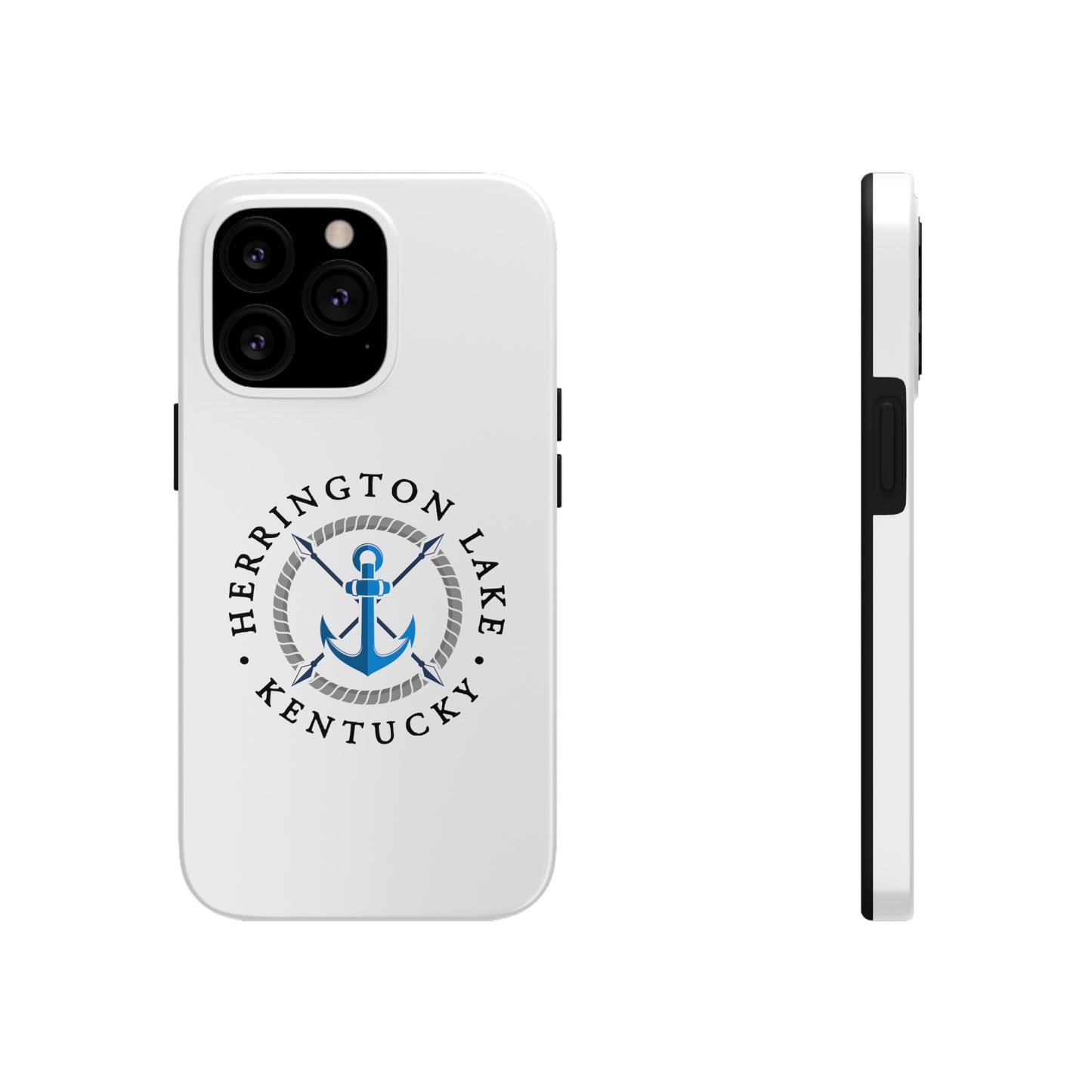 Herrington Lake Nautical Tough Phone Cases, White
