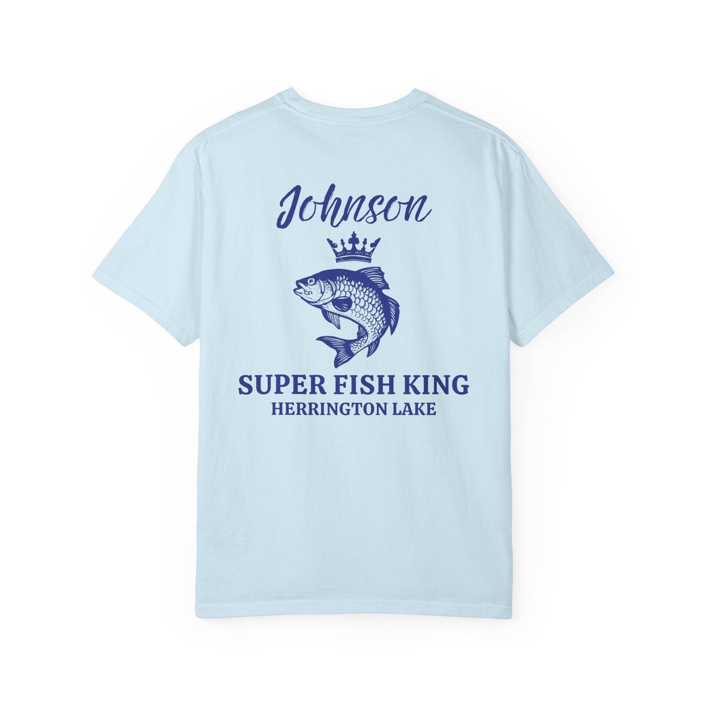 Custom Personalized Herrington Lake "Fish King" Double-Sided Premium Garment-Dyed Comfort Colors TShirt