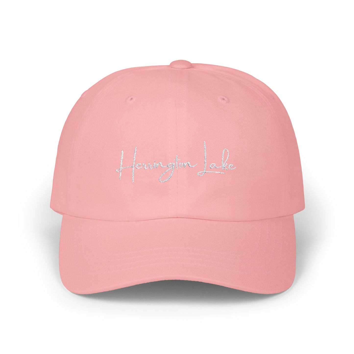 Embroidered Herrington Lake Script Classic Dad Cap