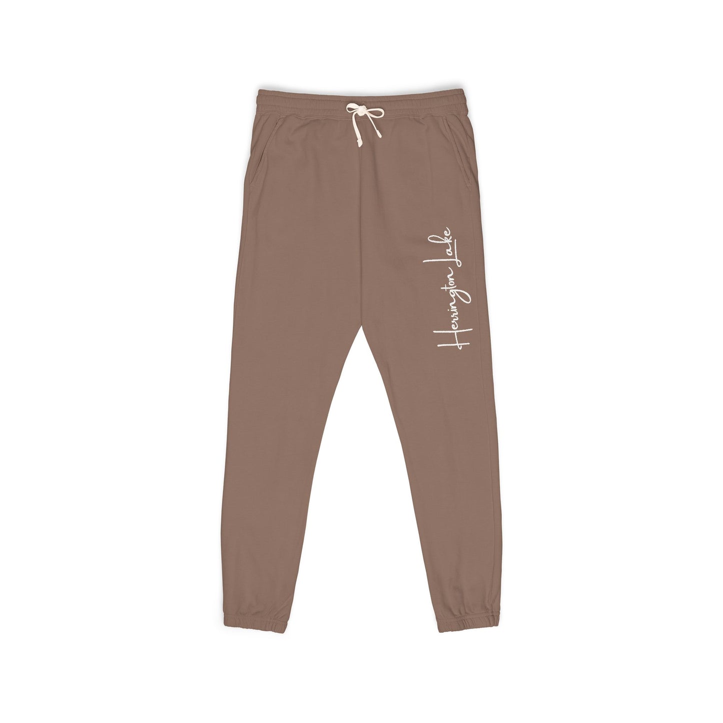 Herrington Lake Script Logo Unisex Garment-Dyed Fleece Sweatpants