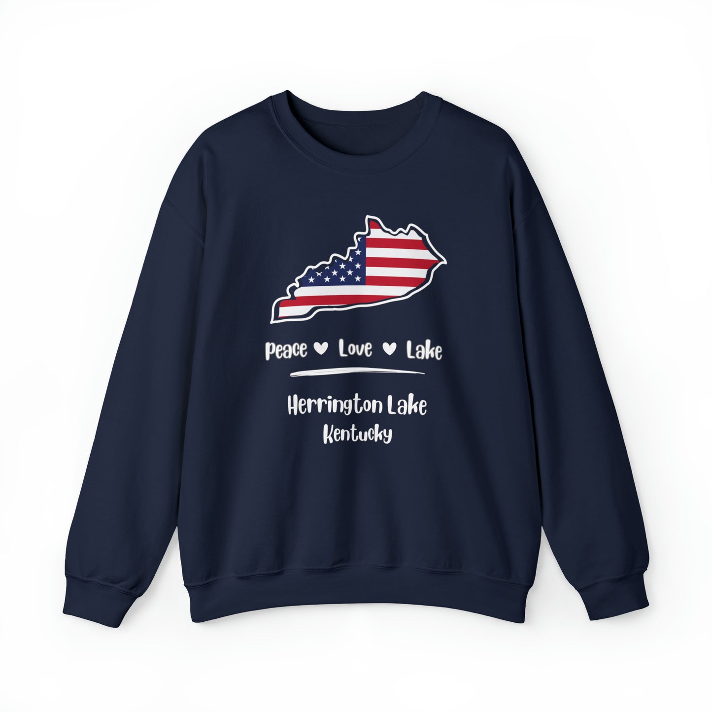 Peace, Love, Lake HLKY Heavy Blend™ Crewneck Sweatshirt