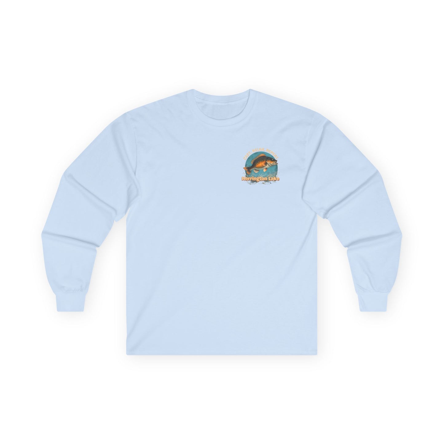 Cast. Relax. Repeat. Herrington Lake Unisex Double-Sided Print Ultra Cotton Long Sleeve Tee