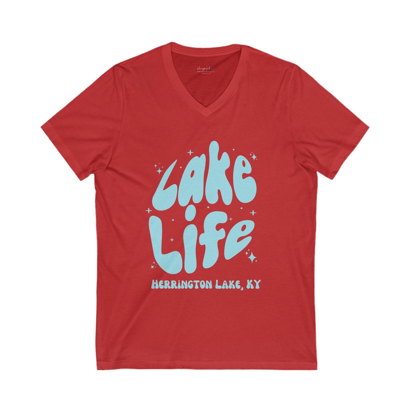 Herrington Lake Life Unisex Jersey Short Sleeve V-Neck Tee