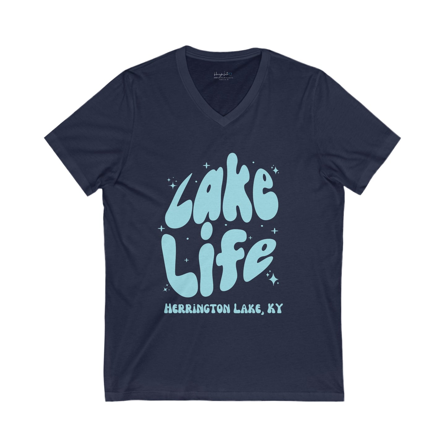 Herrington Lake Life Unisex Jersey Short Sleeve V-Neck Tee