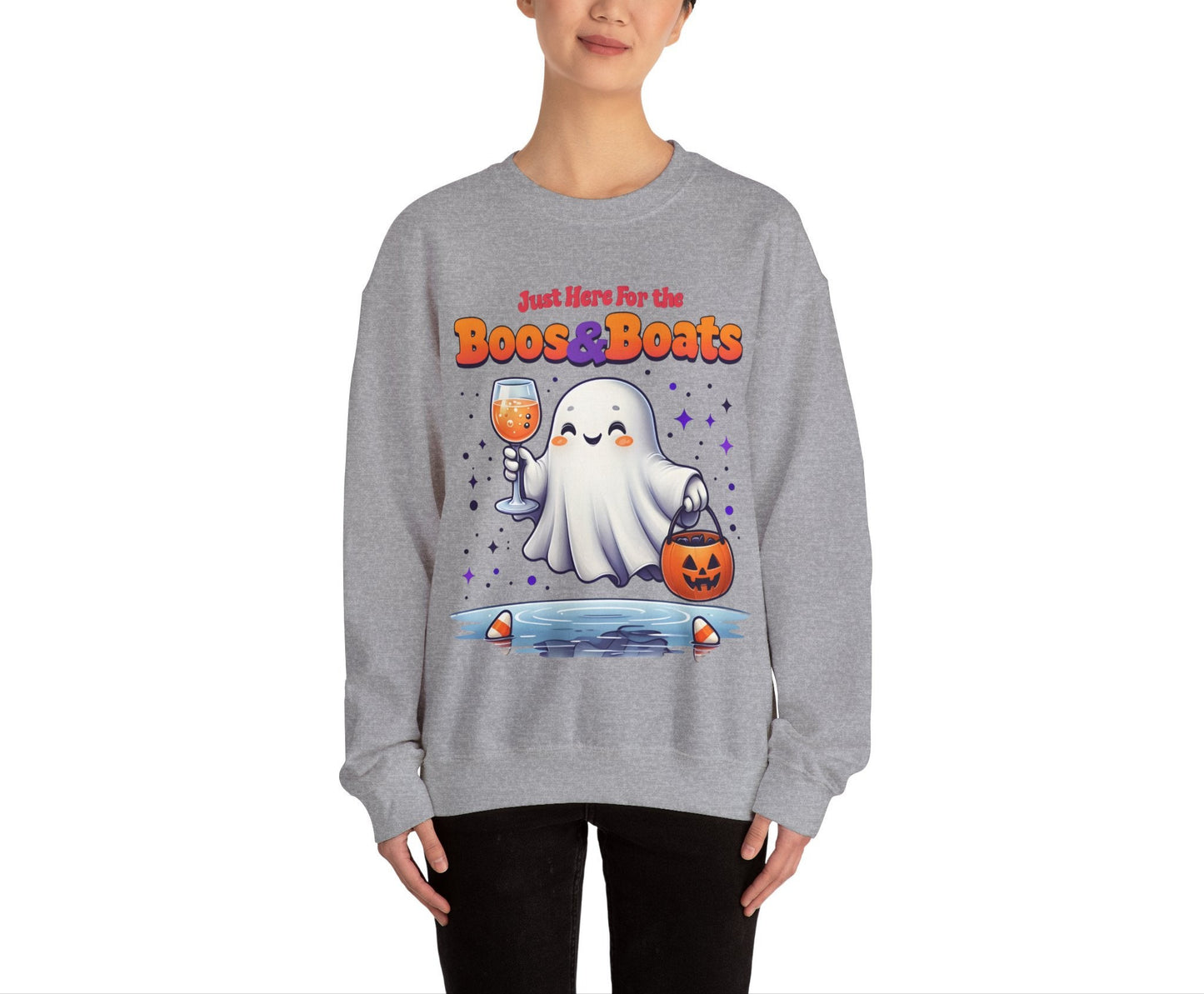 "Just Here For The Booze & Boats" Heavy Blend™ Crewneck Sweatshirt