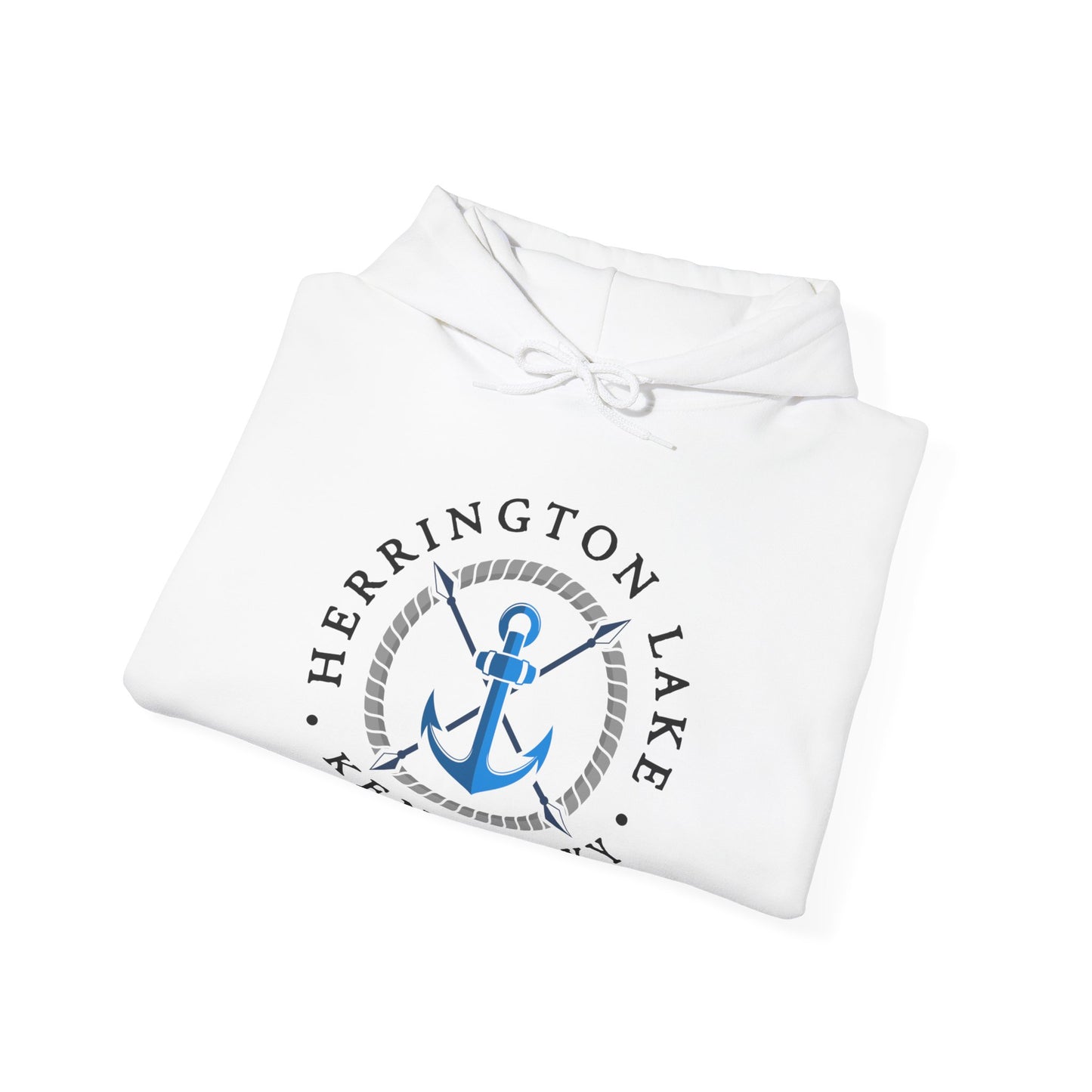 Herrington Lake Nautical Anchor Logo Heavy Blend™ Hoodie