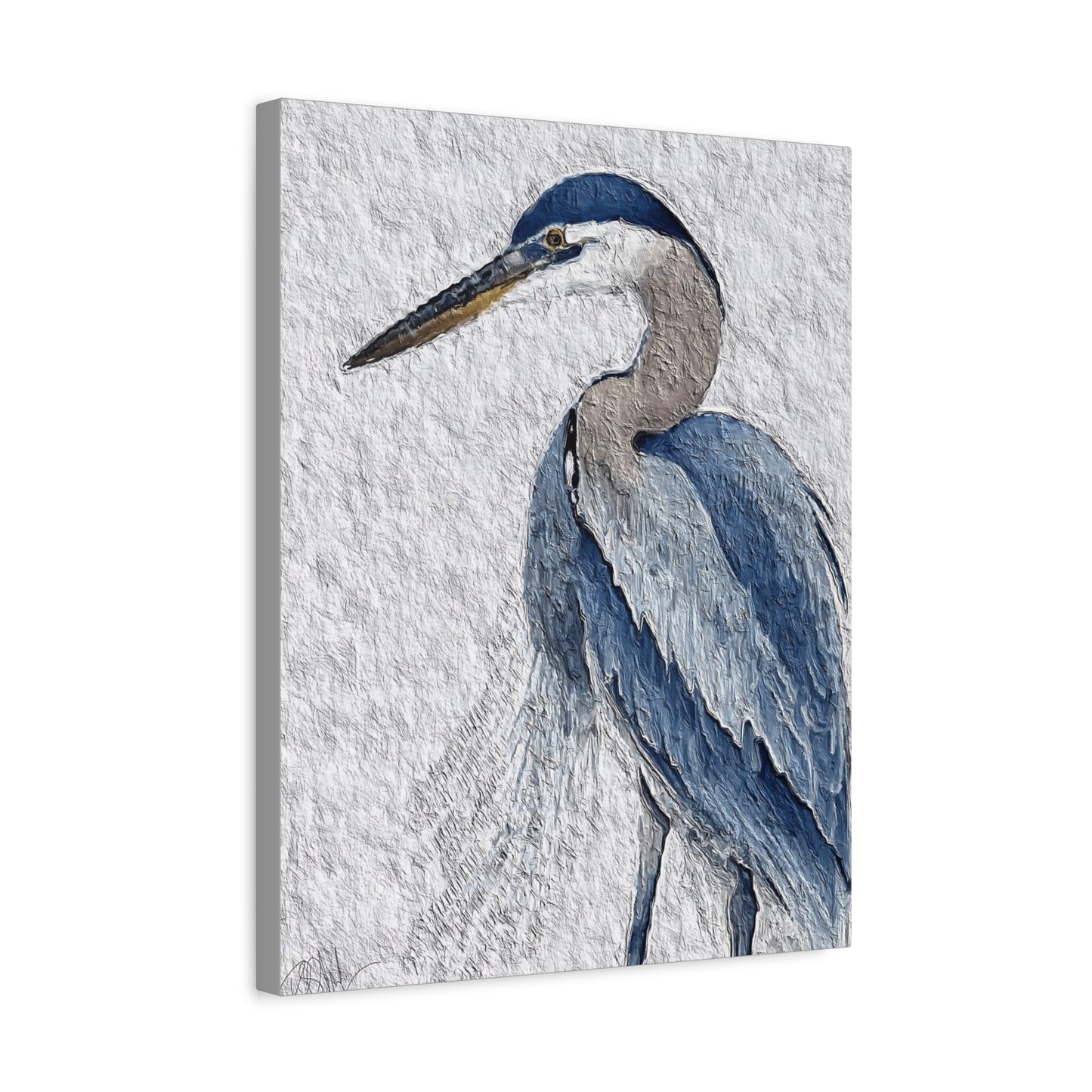"Icon of Herrington: The Blue Heron" Digital Print on Matte Canvas, Stretched, 1.25"