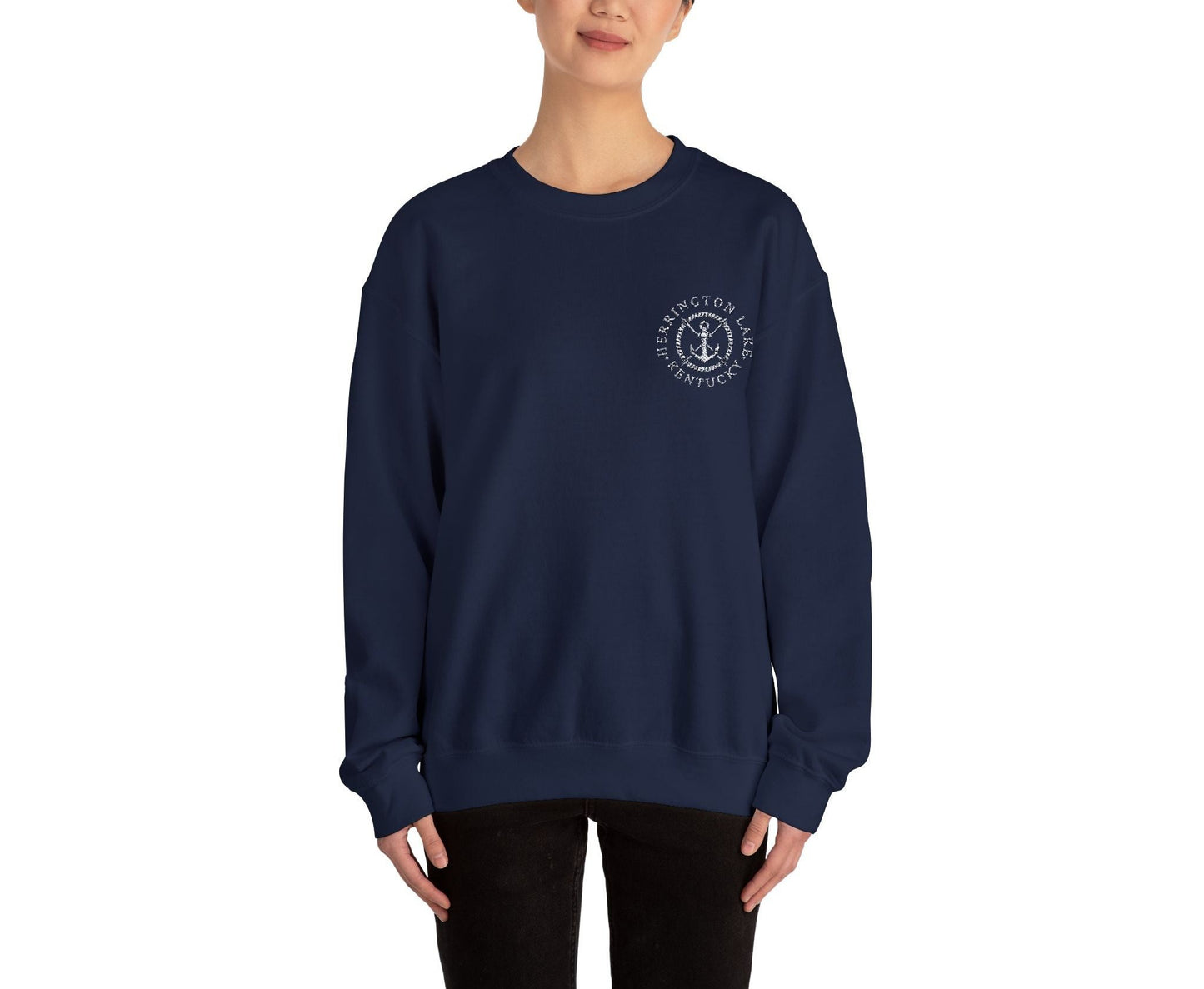 Embroidered Herrington Lake Nautical Collection Unisex Heavy Blend™ Crewneck Sweatshirt