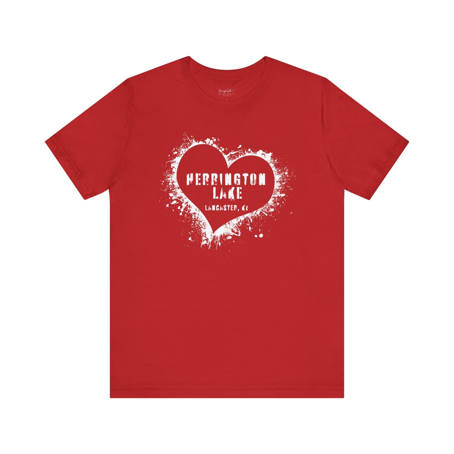 Herrington Lake Heart & Hometown Jersey Knit Cotton Tee (Lancaster, KY)
