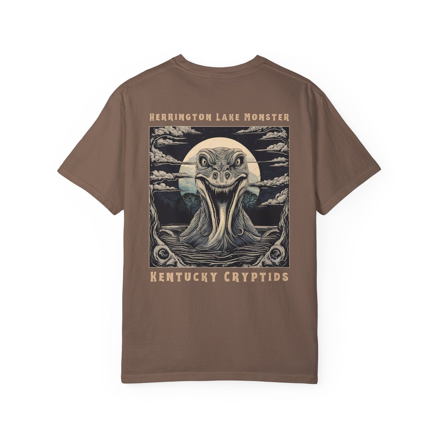 Illustrated Herrington Lake Monster Kentucky Cryptids Double-Sided Premium Garment-Dyed Comfort Colors TShirt