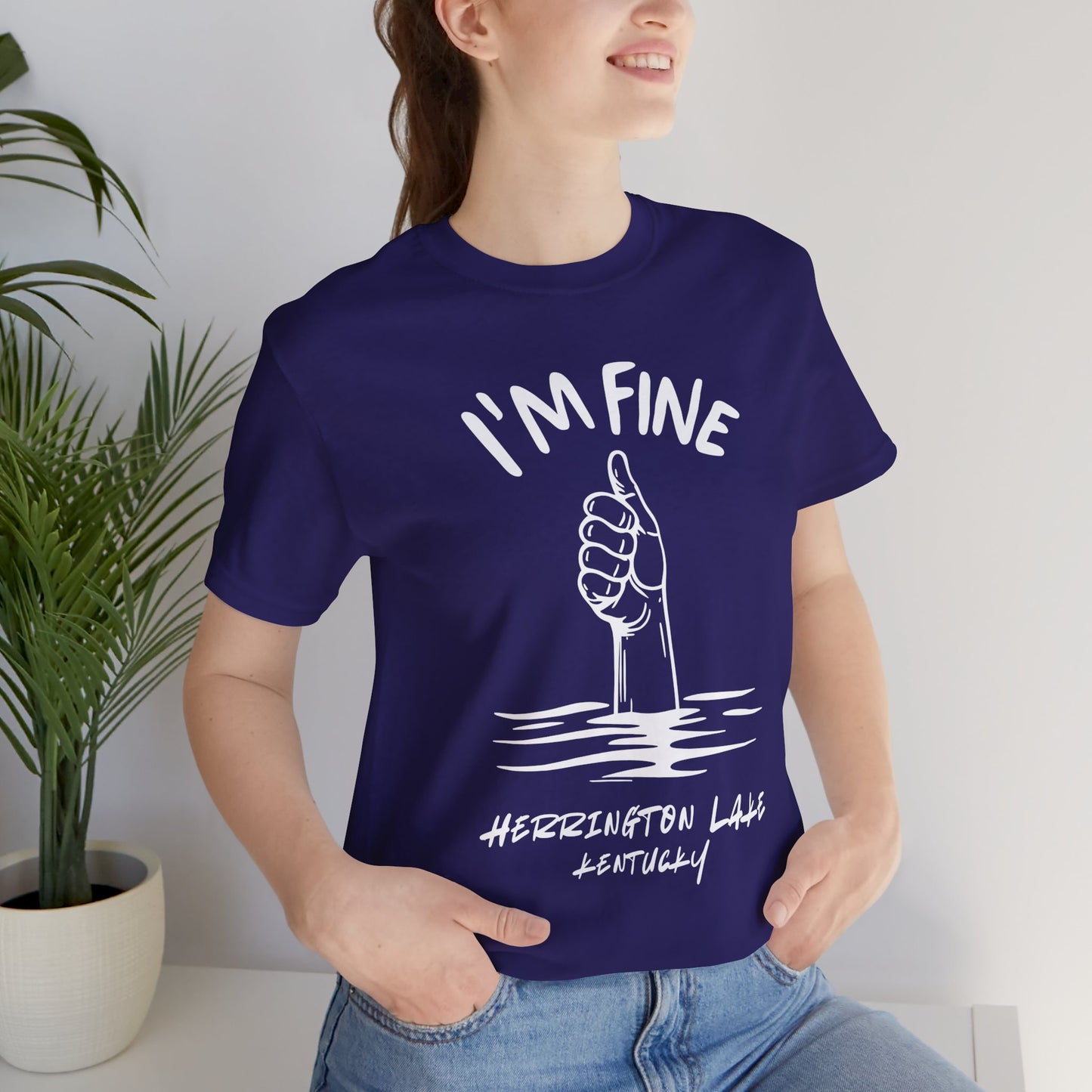 "I'm FINE!" Iconica Collection Jersey Knit Cotton Tee (Includes HLCL Donation)