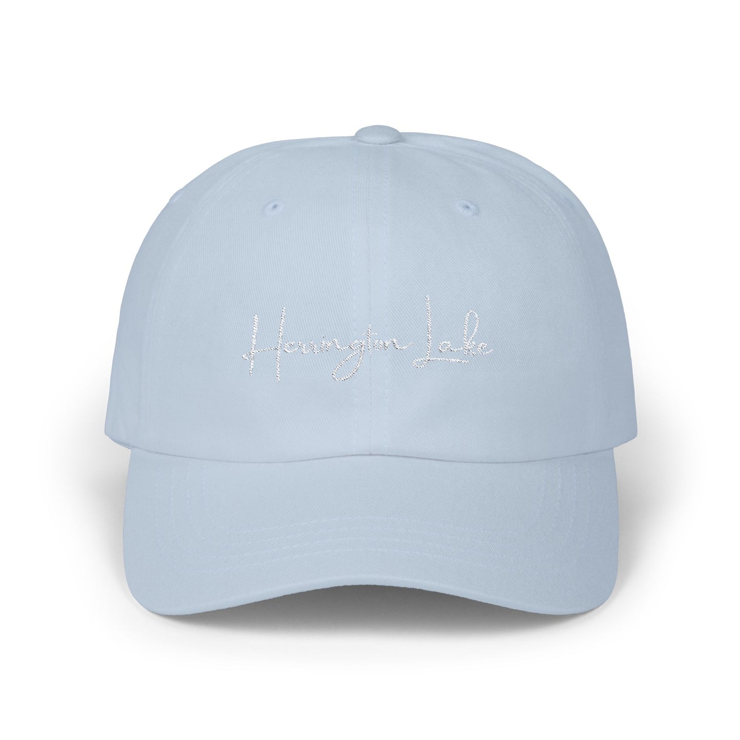 Embroidered Herrington Lake Script Classic Dad Cap