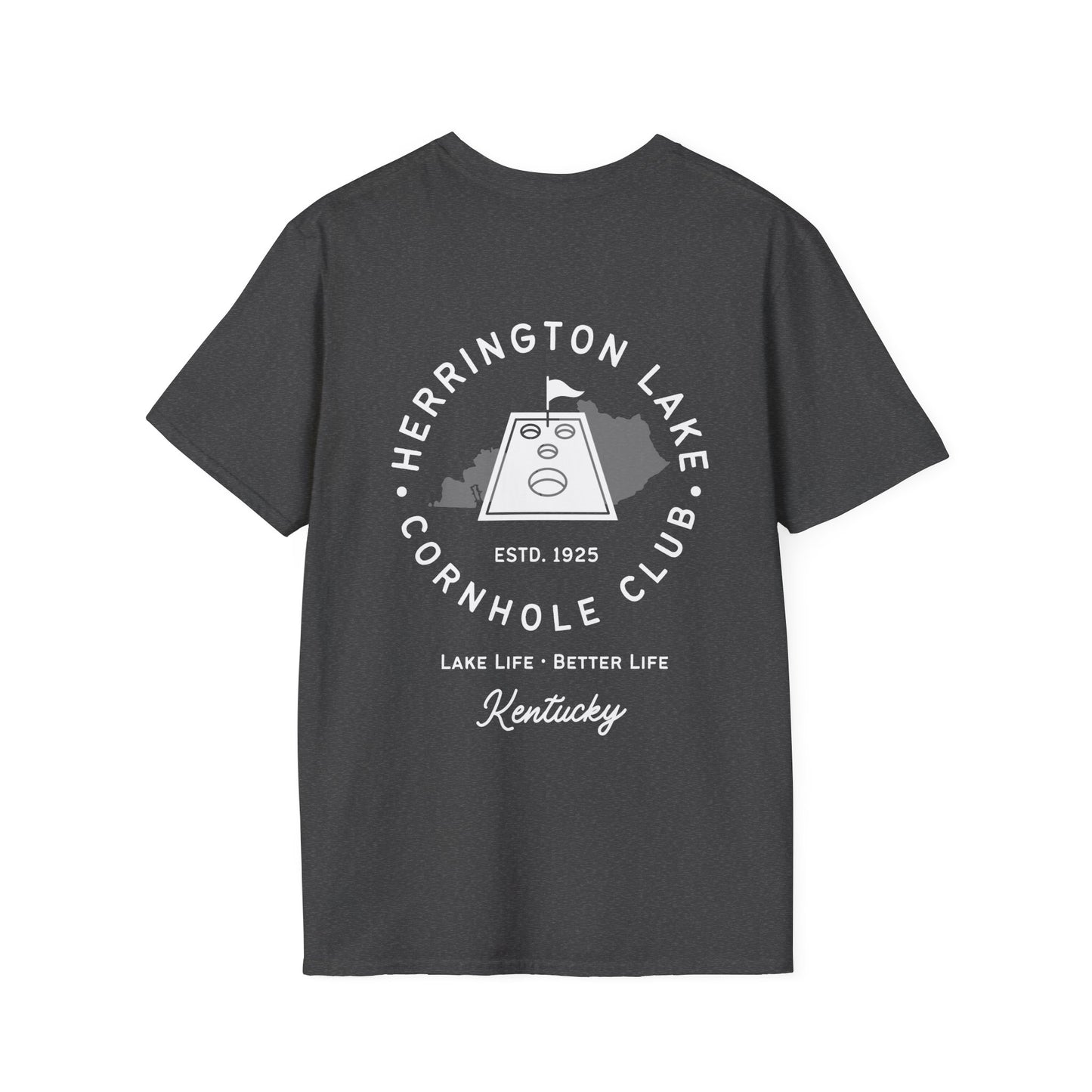 HLKY Cornhole Club Soft Ringspun Cotton Double-Sided Tee