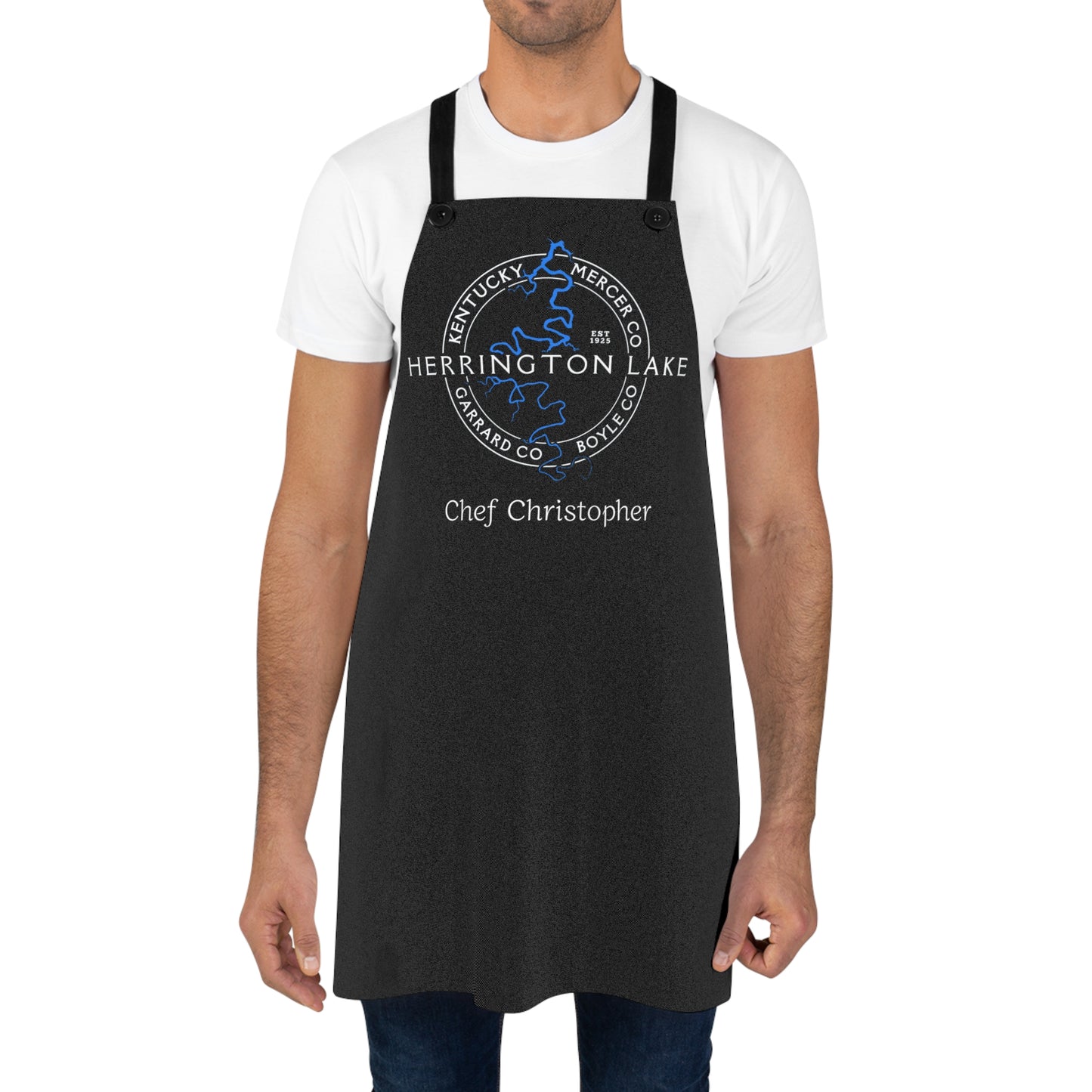 The Personalized Custom "Classic" Herrington Lake and County Poly-Twill Apron
