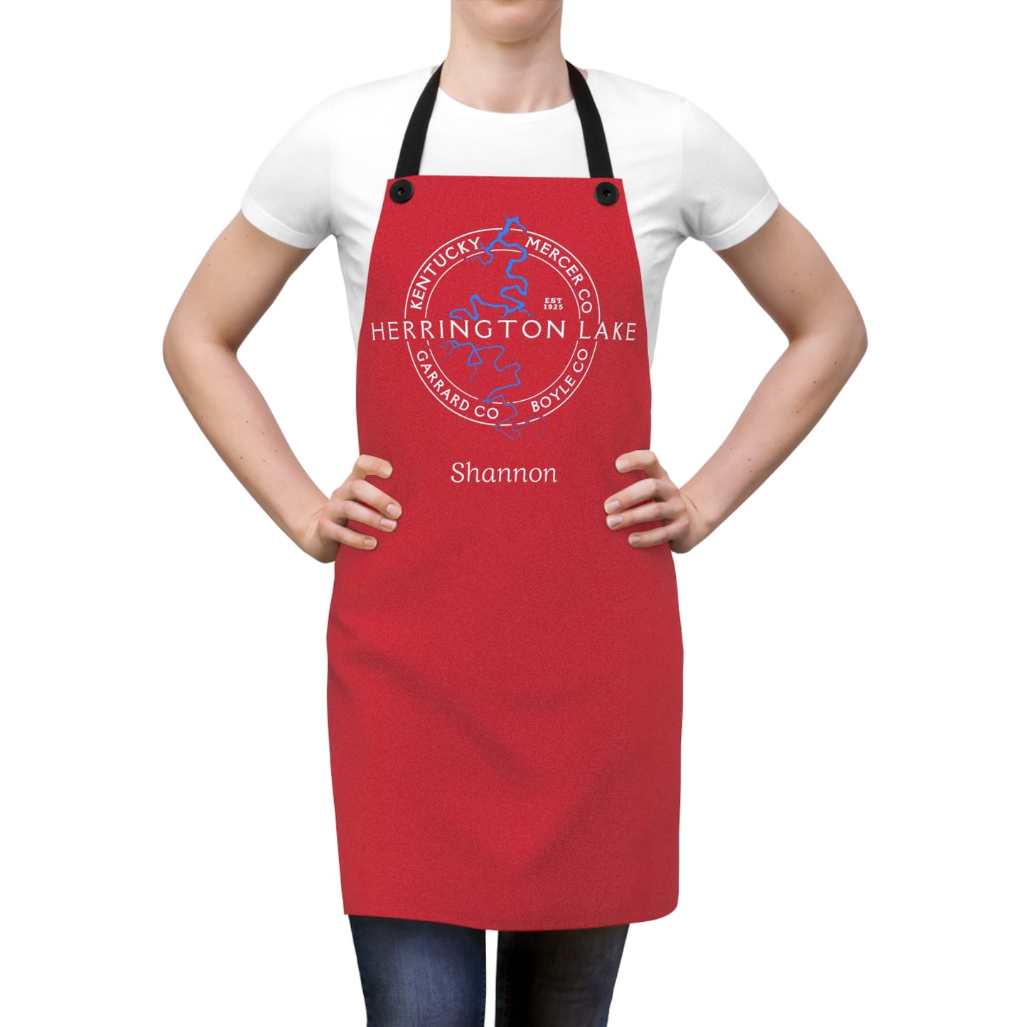 The Personalized Custom "Classic" Herrington Lake and County Poly-Twill Apron