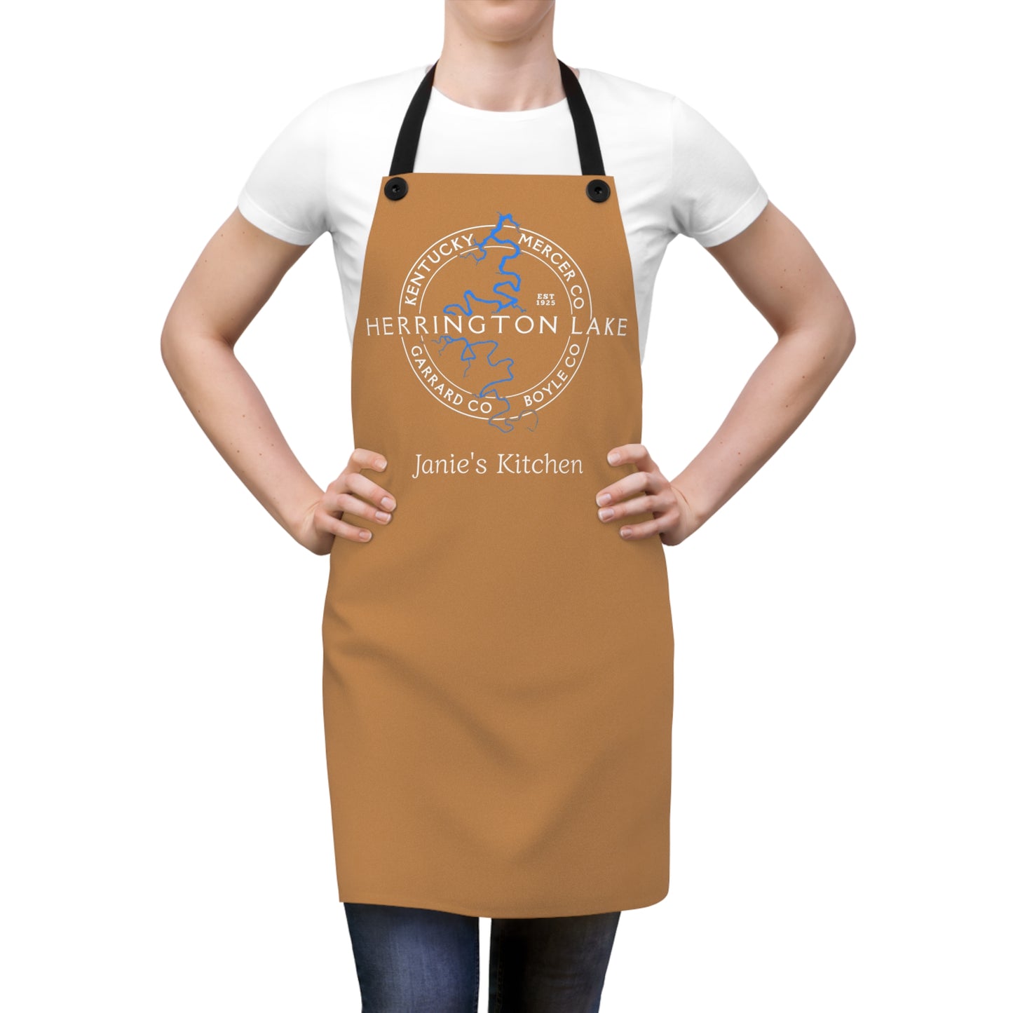 The Personalized Custom "Classic" Herrington Lake and County Poly-Twill Apron