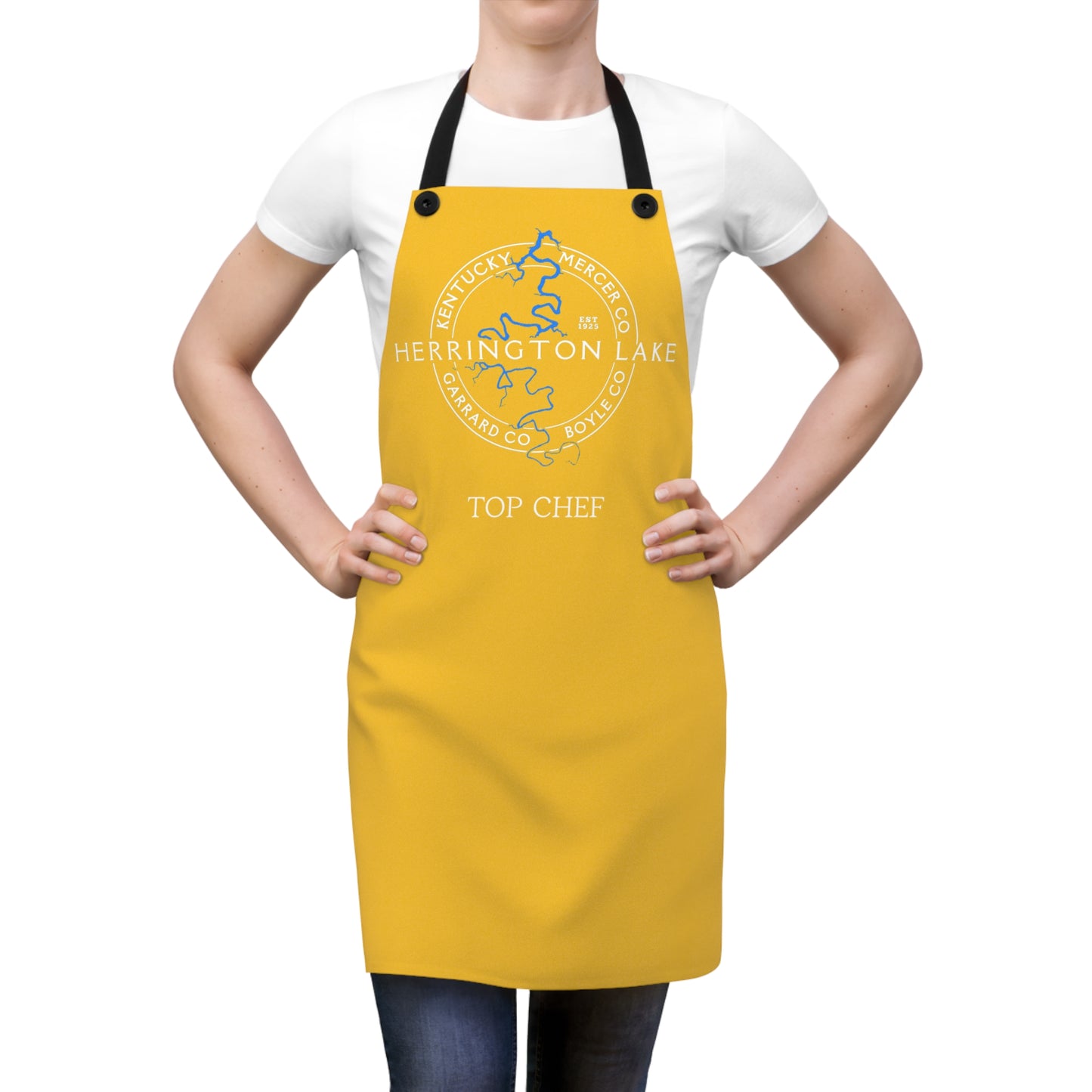 The Personalized Custom "Classic" Herrington Lake and County Poly-Twill Apron