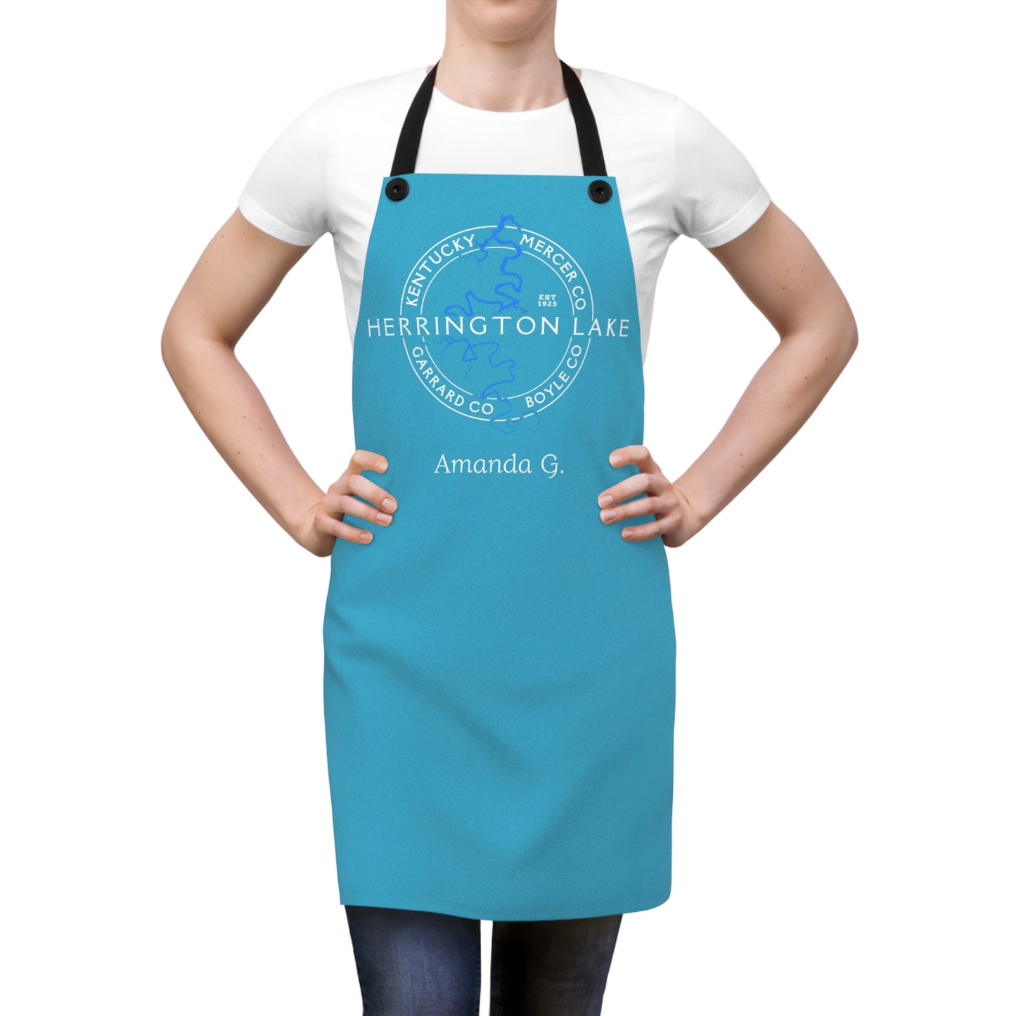 The Personalized Custom "Classic" Herrington Lake and County Poly-Twill Apron
