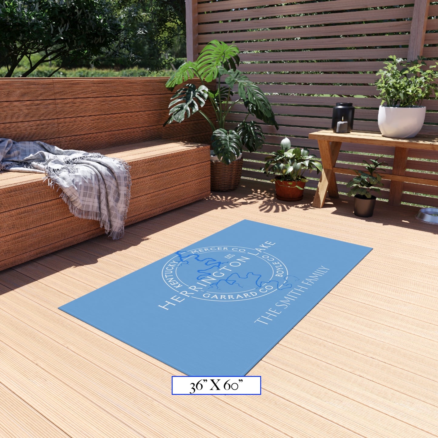 The Personalized Custom "Classic" Herrington Lake and County Outdoor Mat